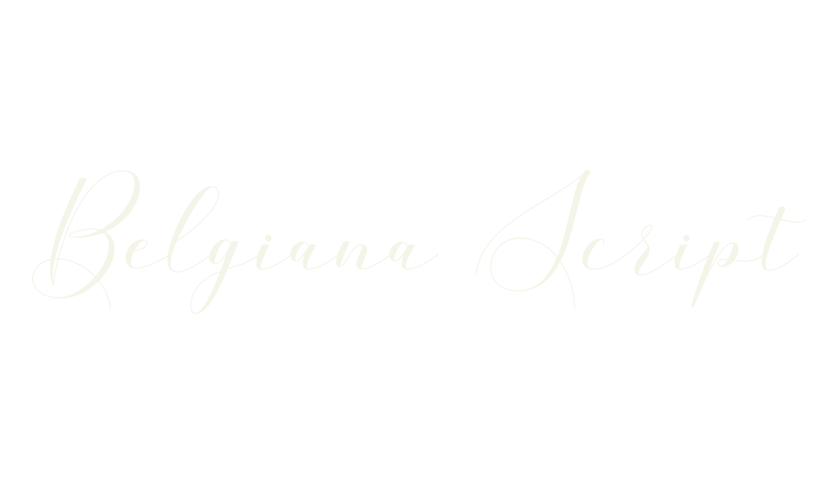 Belgiana Script, calligraphy font preview