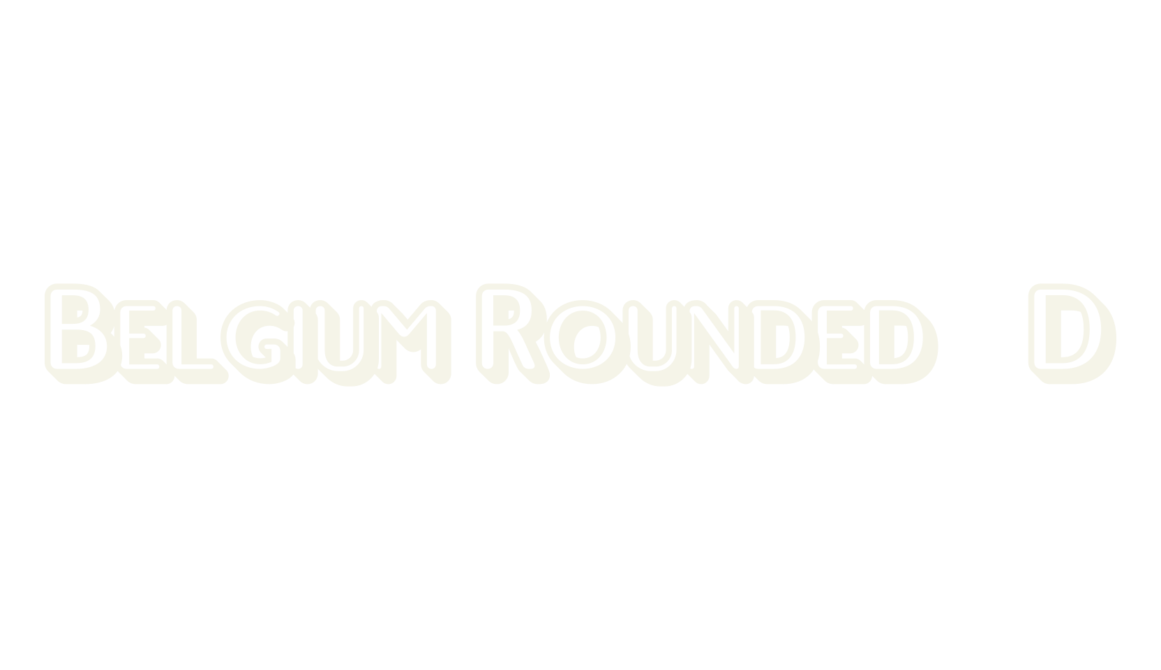 Belgium Rounded 3D, 3d font preview
