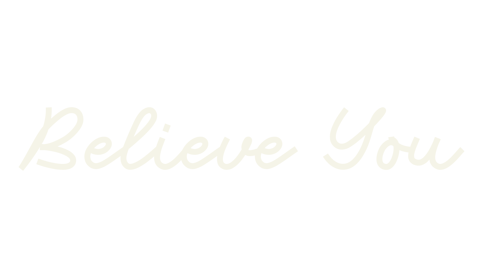 Believe You, handwriting font preview