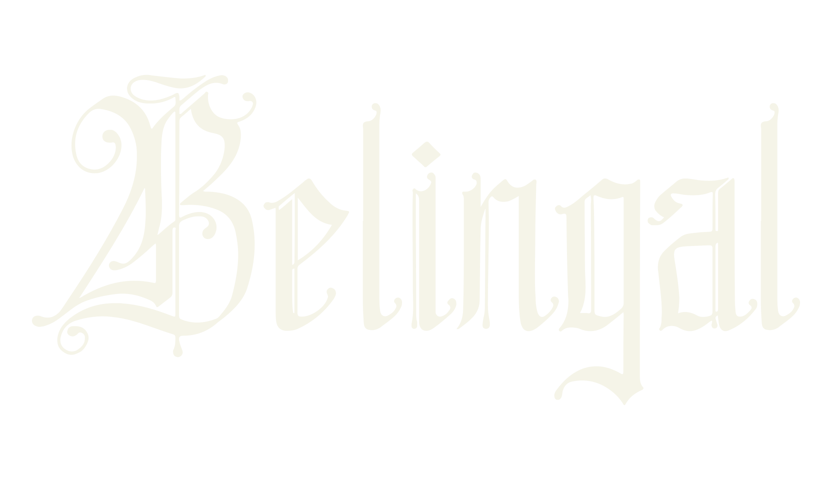Belingal, tattoo font preview