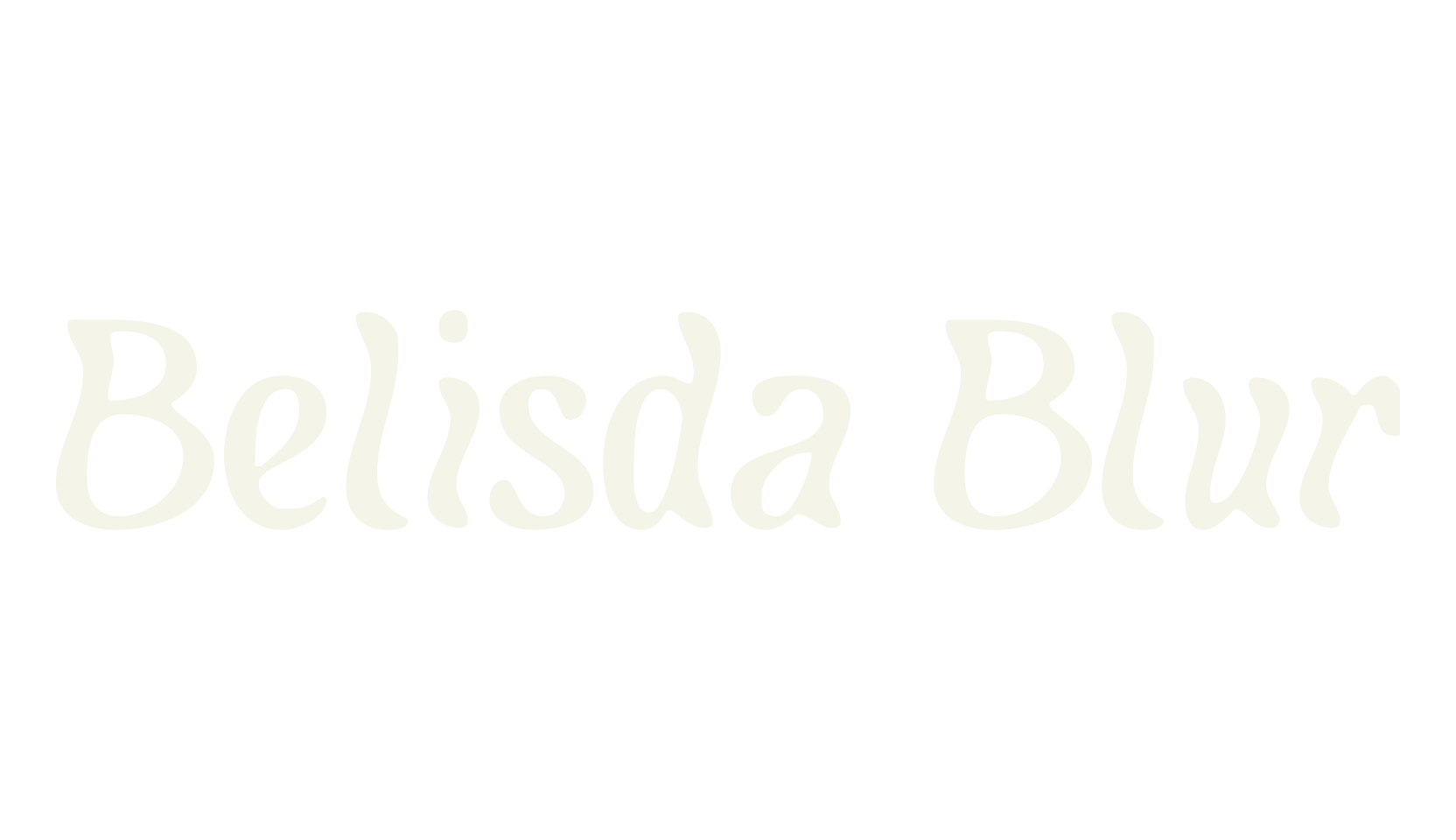 Belisda Blur, psychedelic font preview
