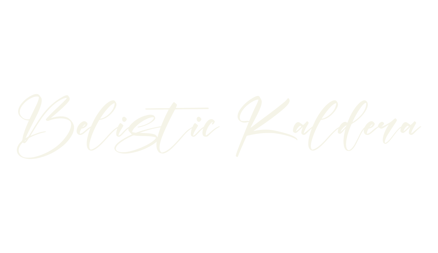 Belistic Kaldera, script font preview