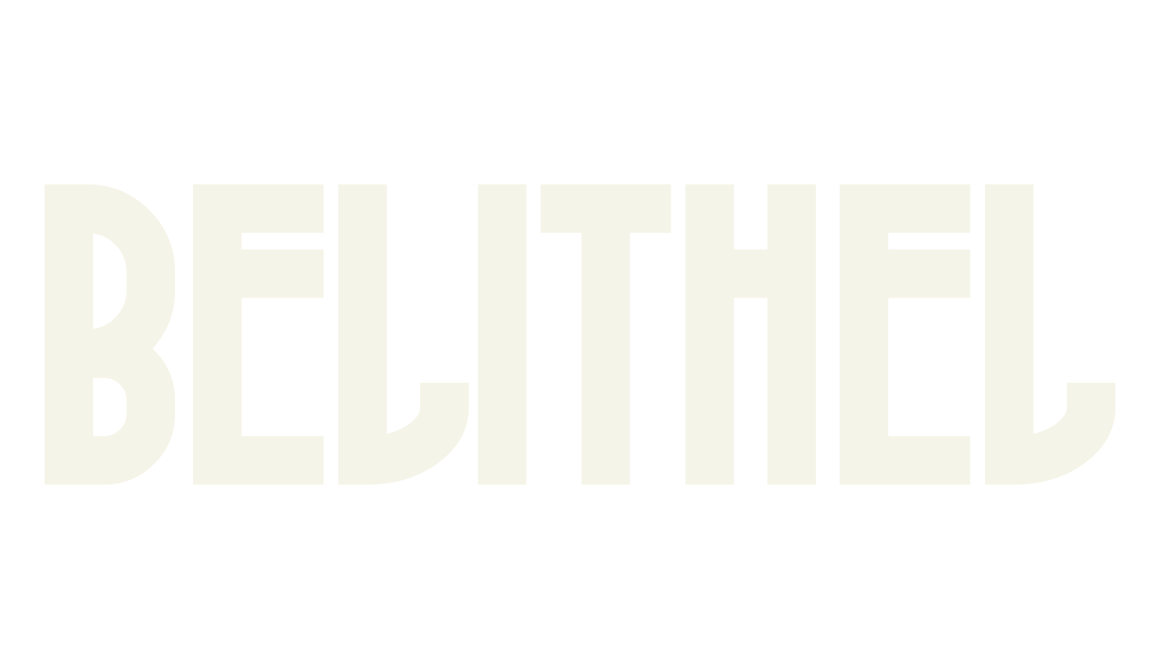 Belithel, outline font preview