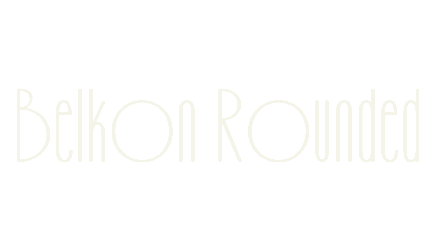 Belkon Rounded, art deco font preview
