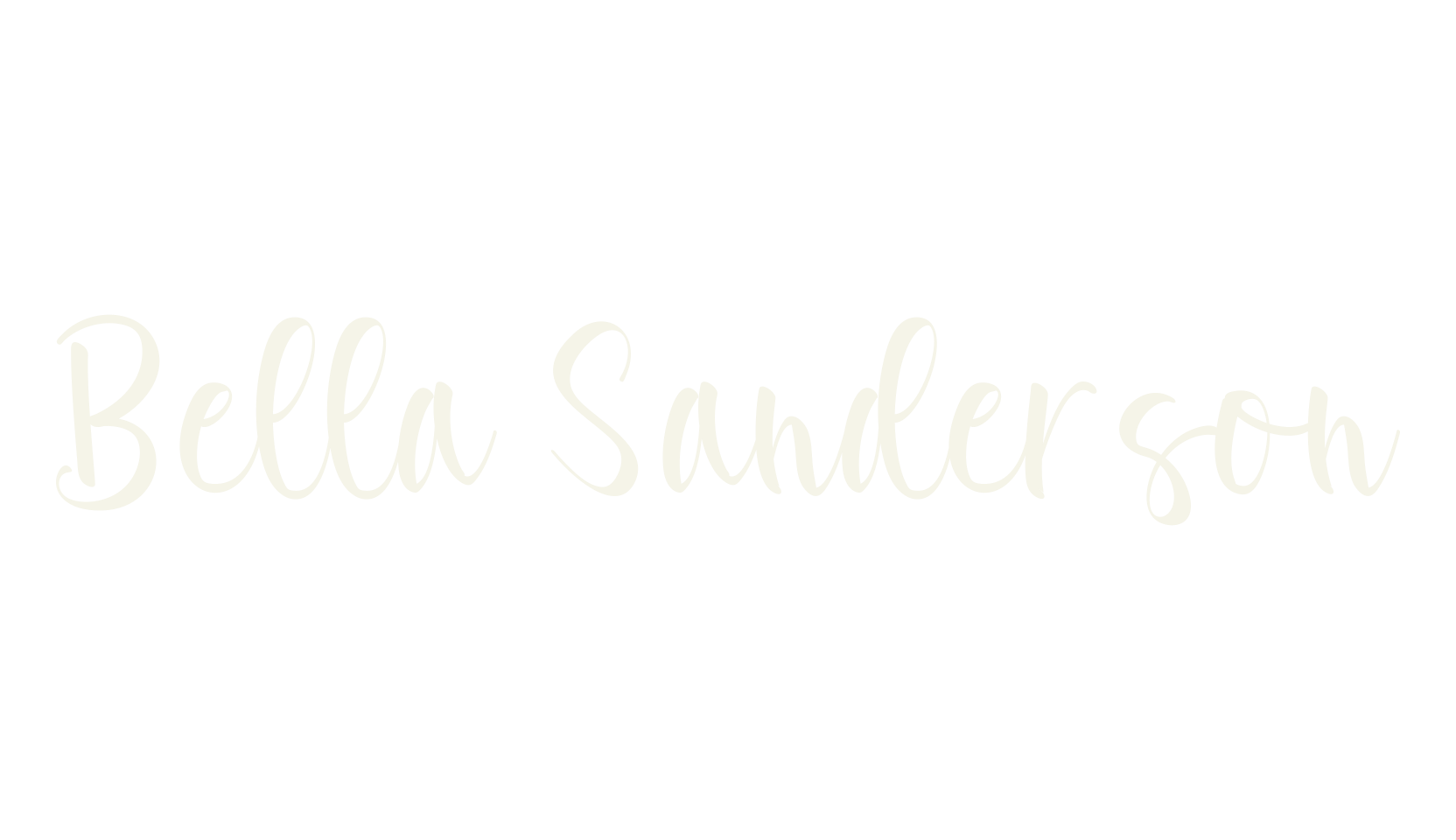 Bella Sanderson, calligraphy font preview