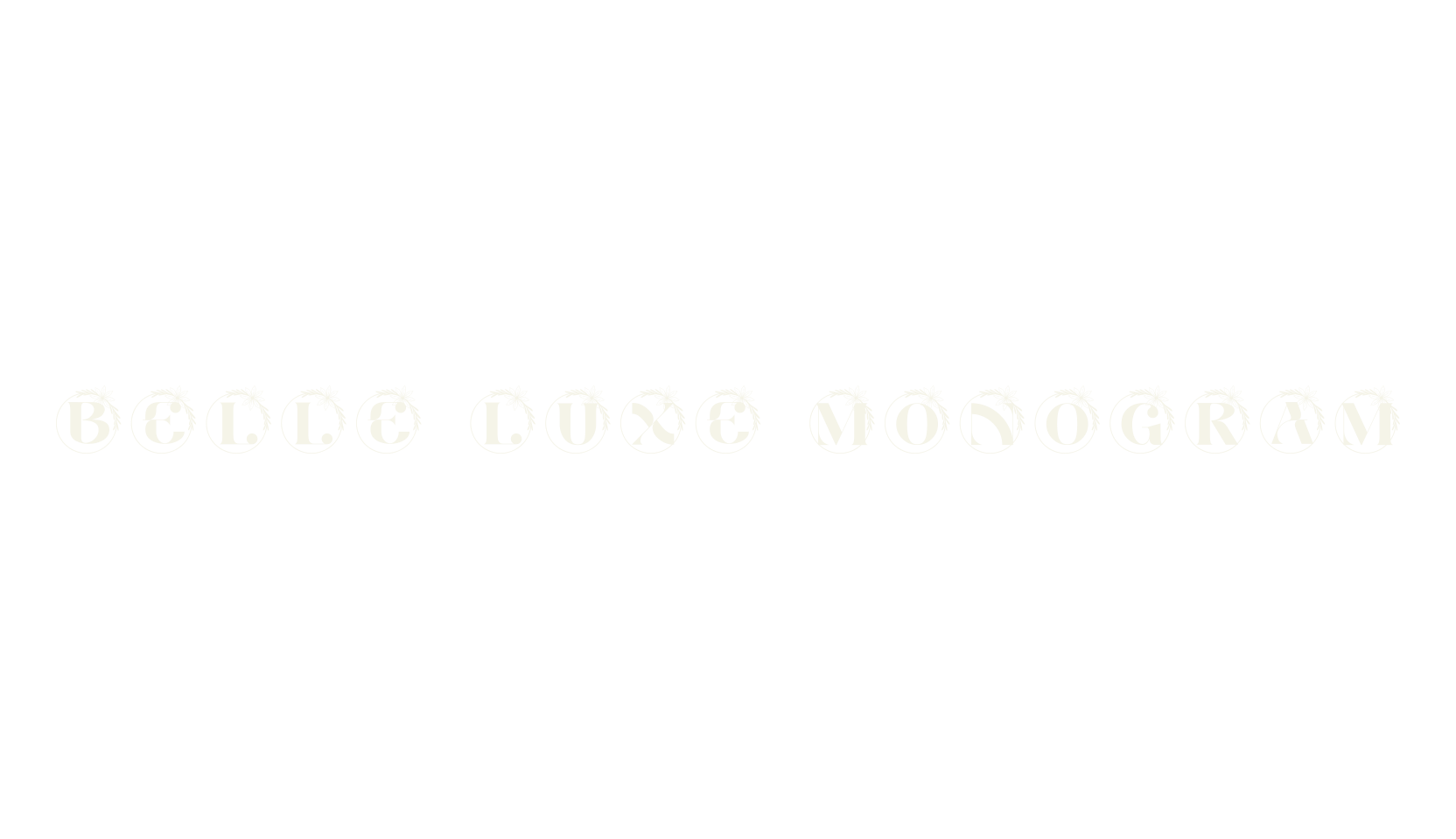Belle Luxe Monogram, monogram font preview