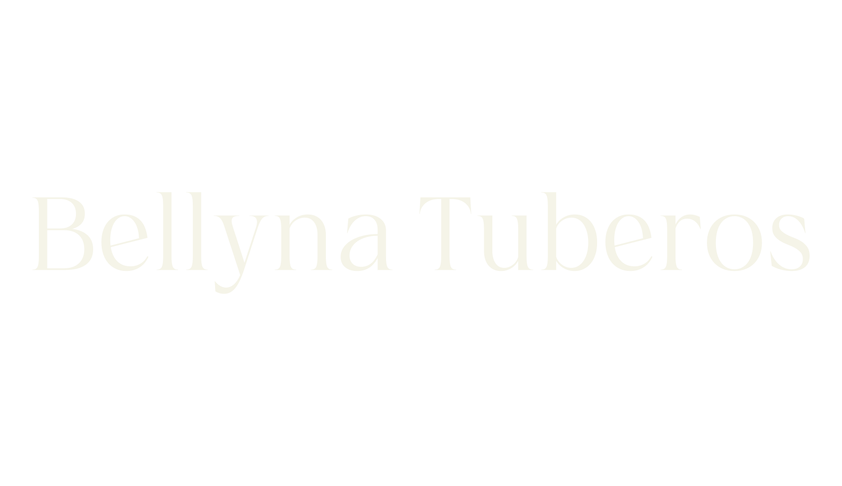 Bellyna Tuberos, number font preview