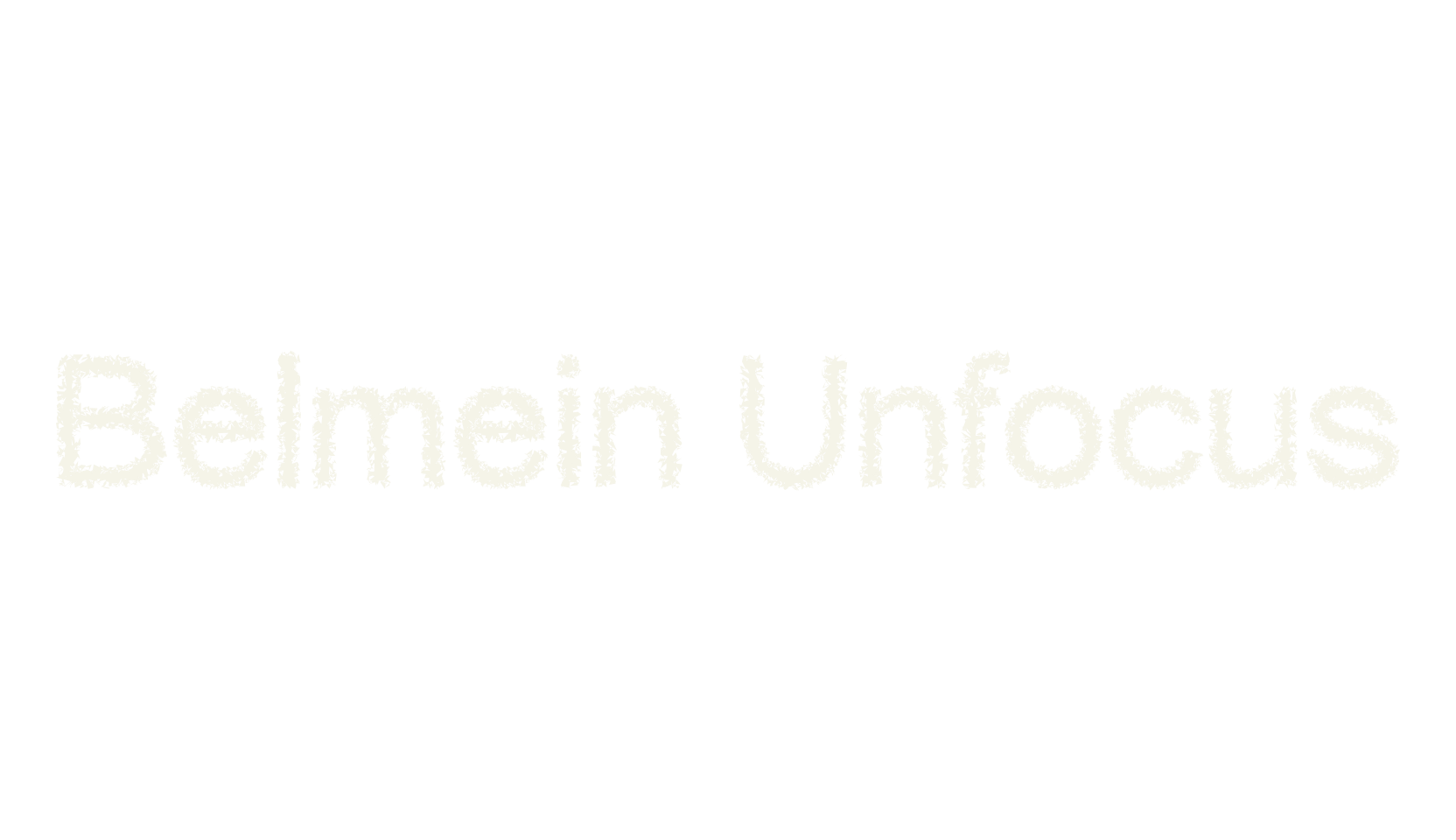 Belmein Unfocus, unique font preview