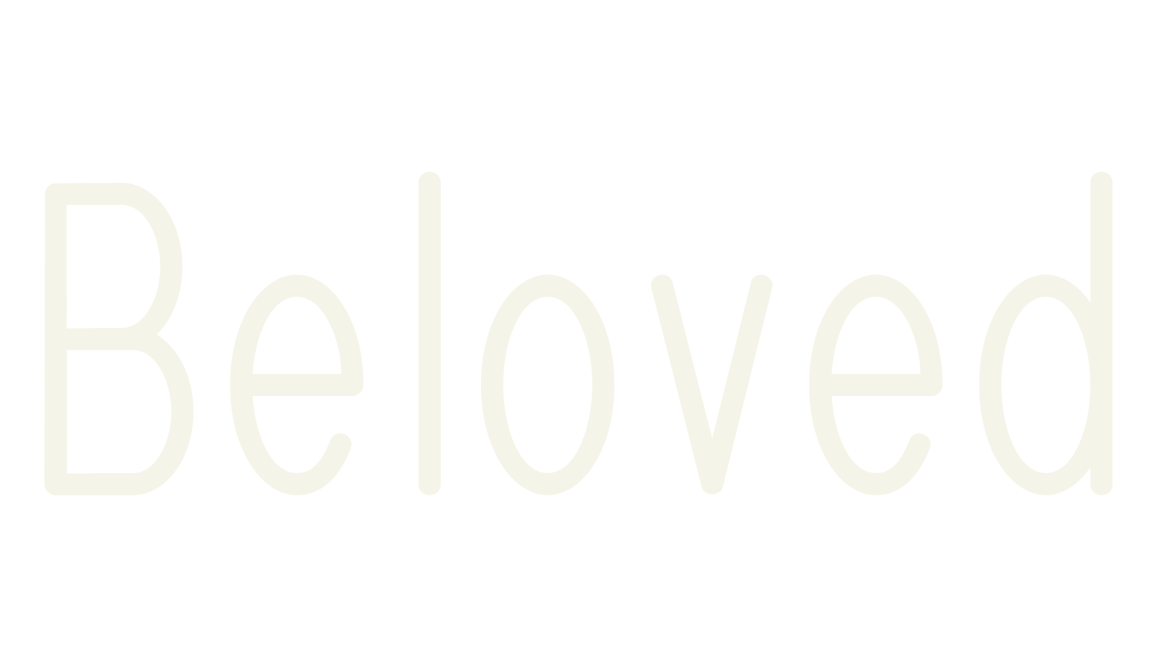 Beloved, beloved font preview