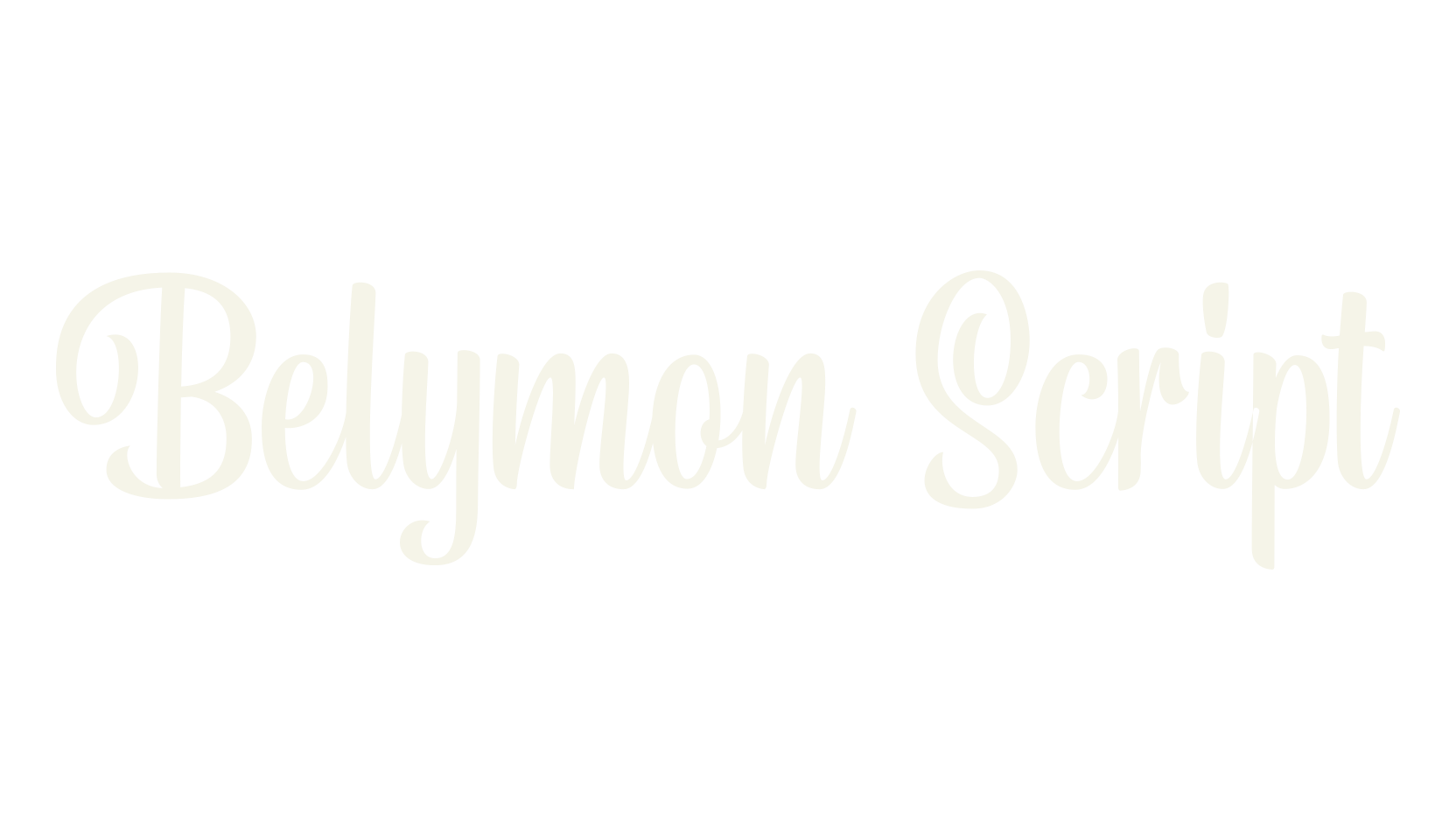 Belymon Script, fashion script font preview
