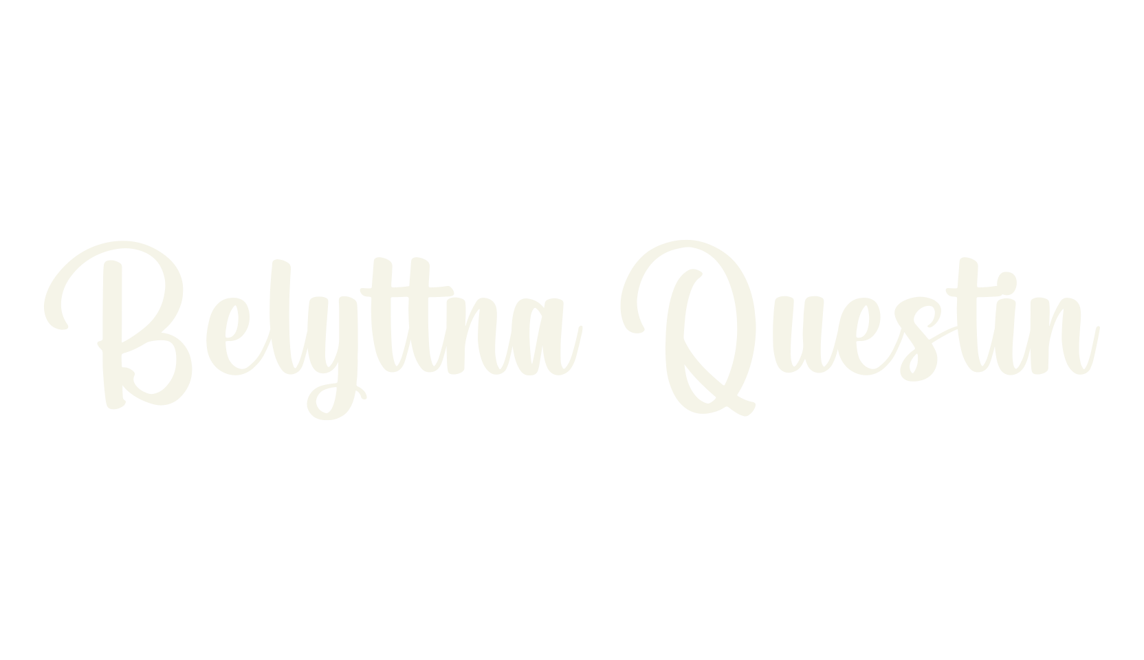 Belyttna Questin, script font preview
