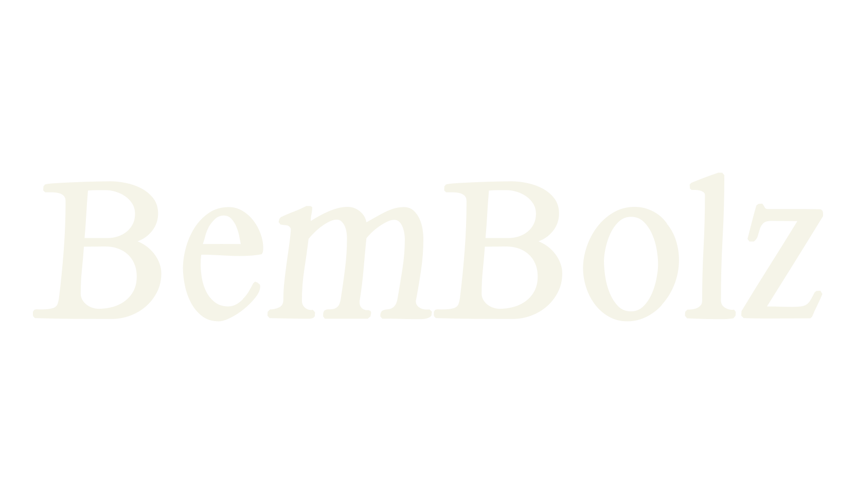 BemBolz, serif font preview