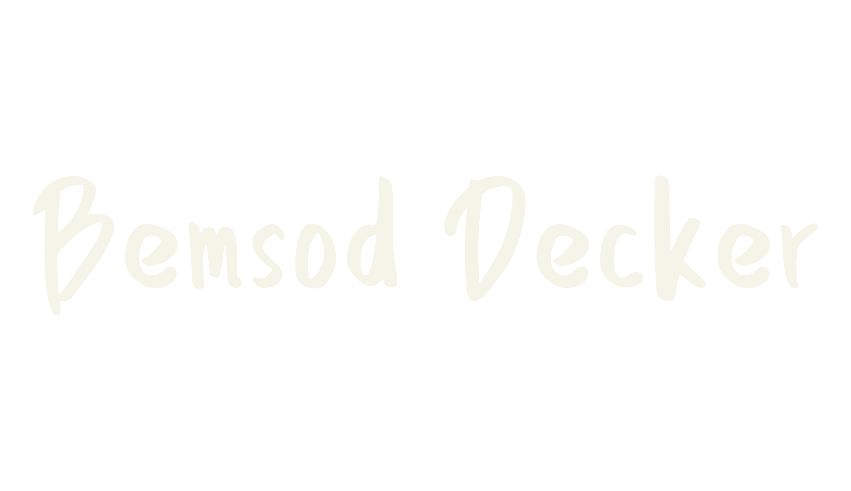 Bemsod Decker, lettering font preview