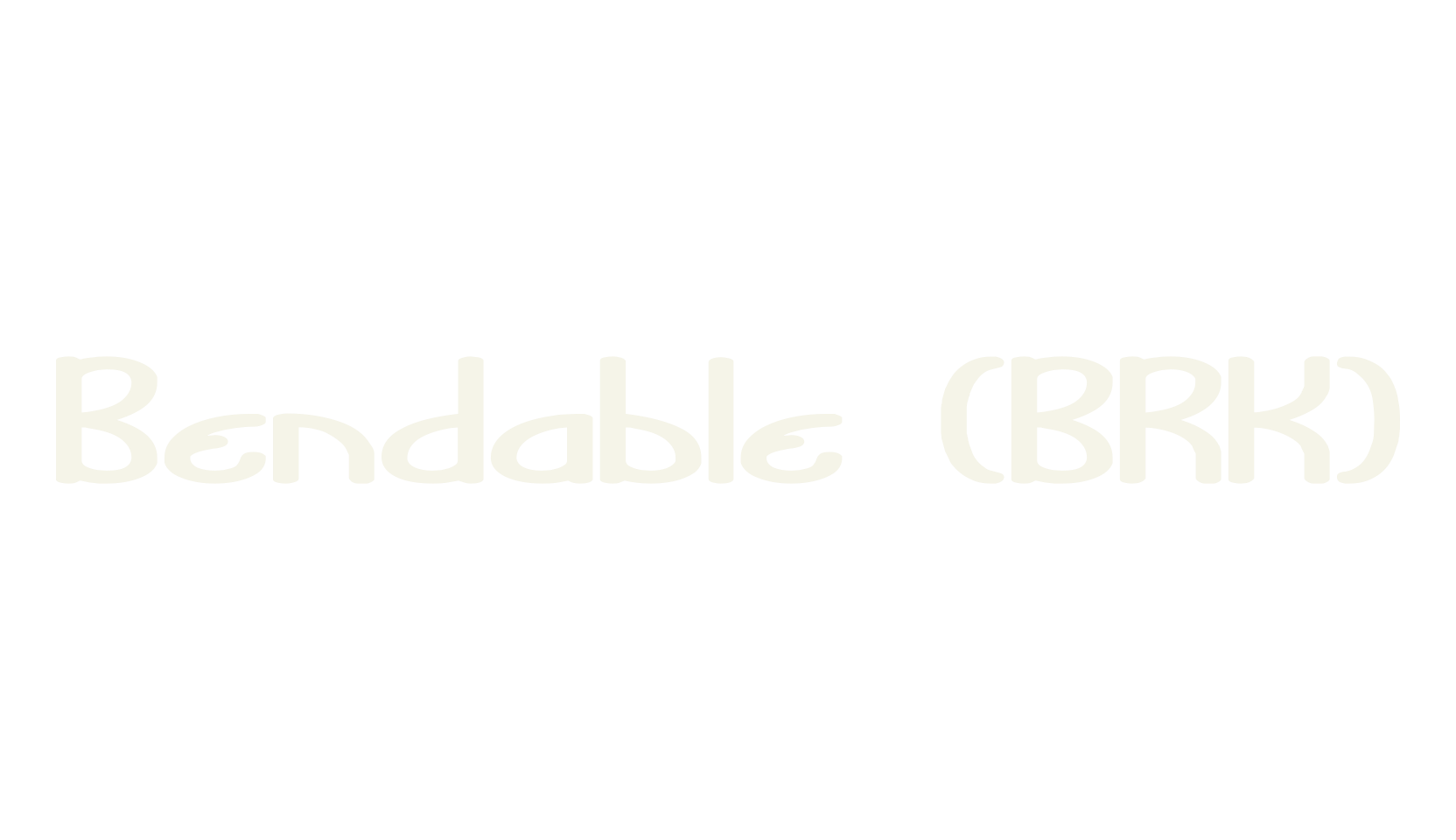 Bendable (BRK), sci-fi font preview