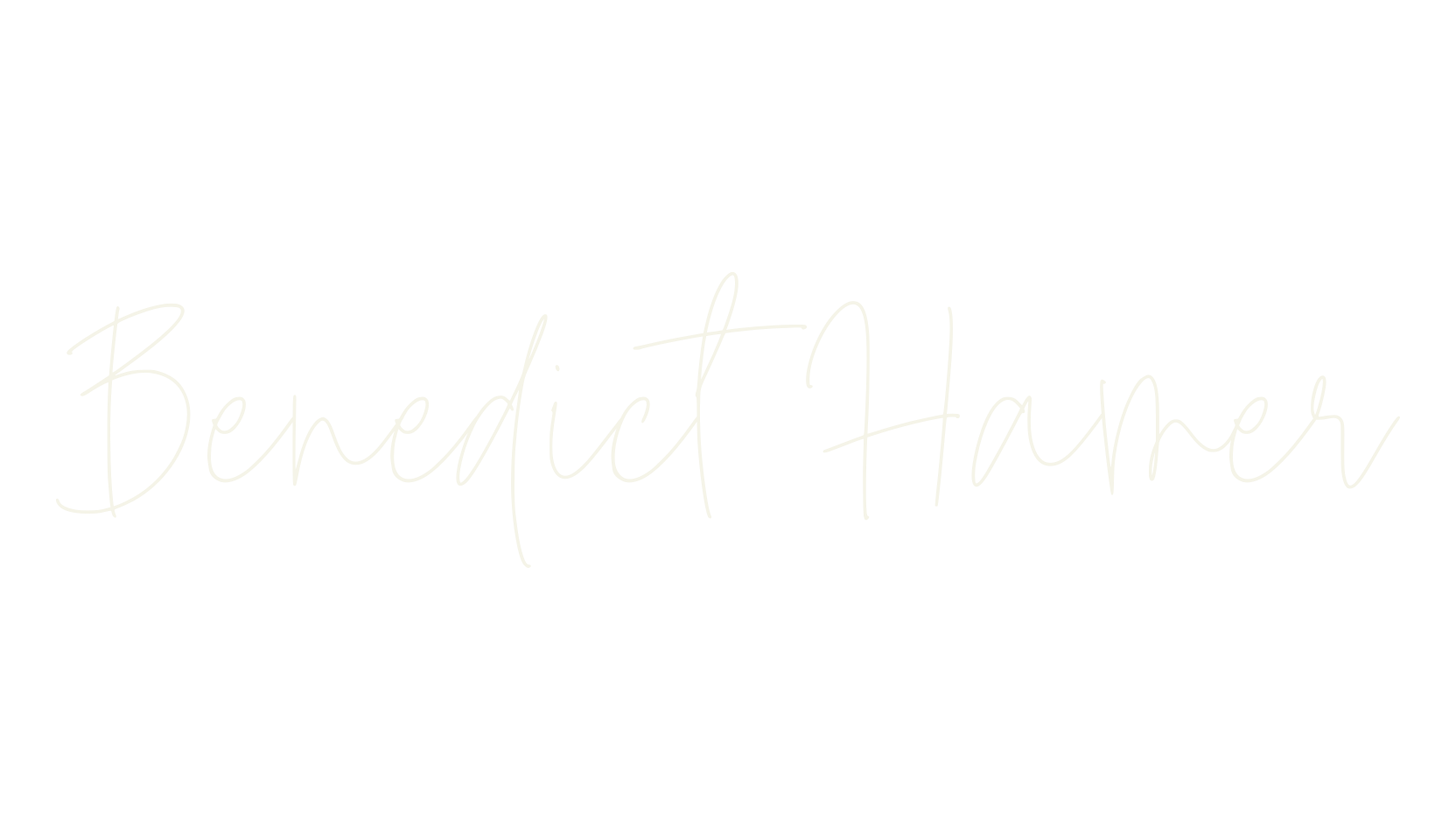 Benedict Hamer, fashion script font preview