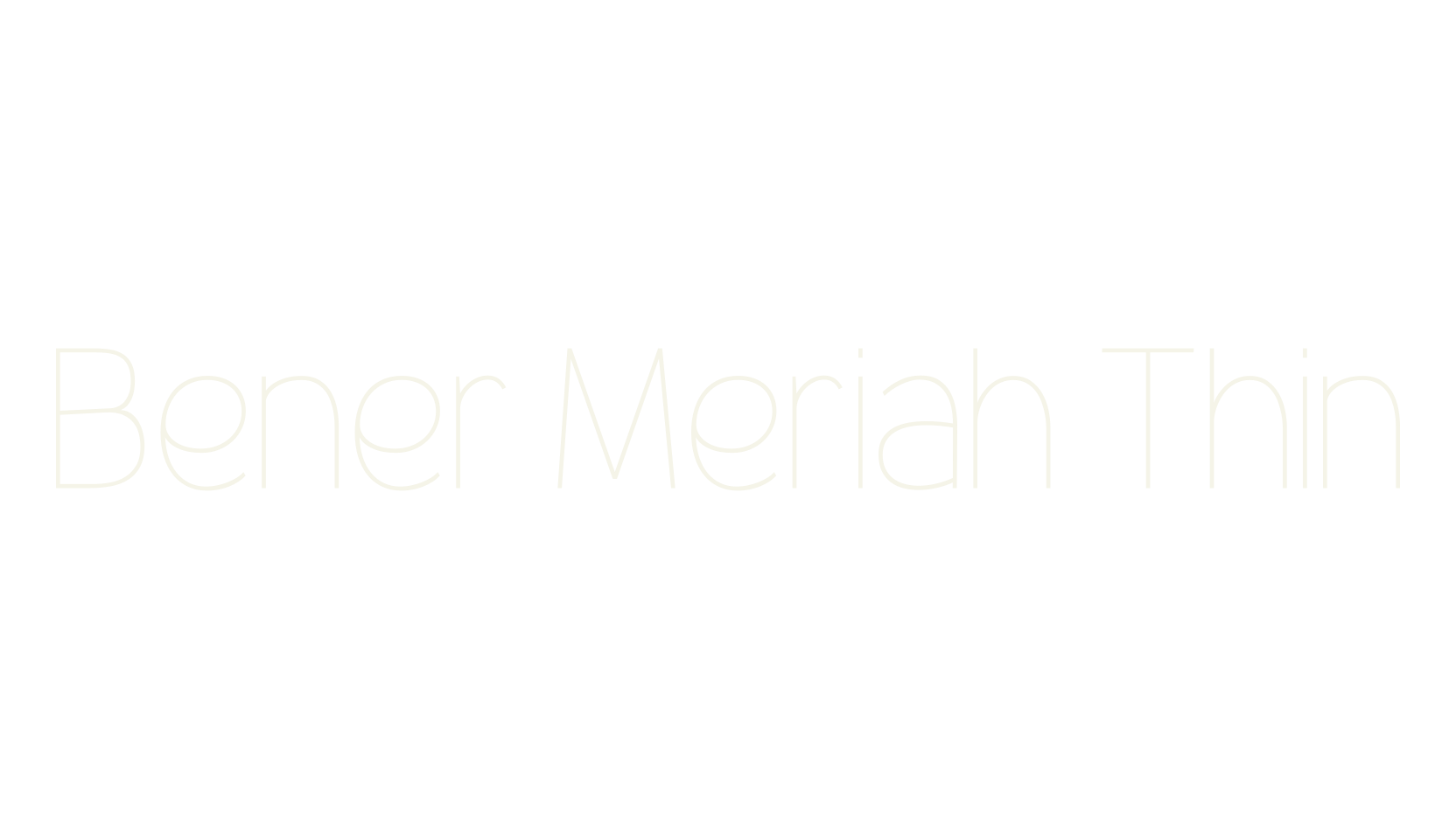 Bener Meriah Thin, sans serif font preview