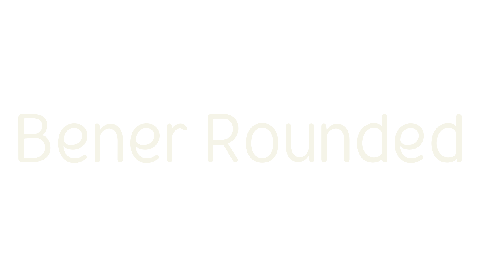 Bener Rounded, rounded font preview