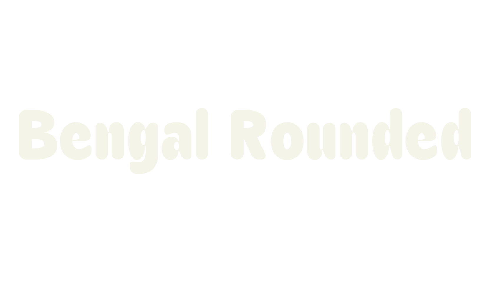 Bengal Rounded, rounded font preview
