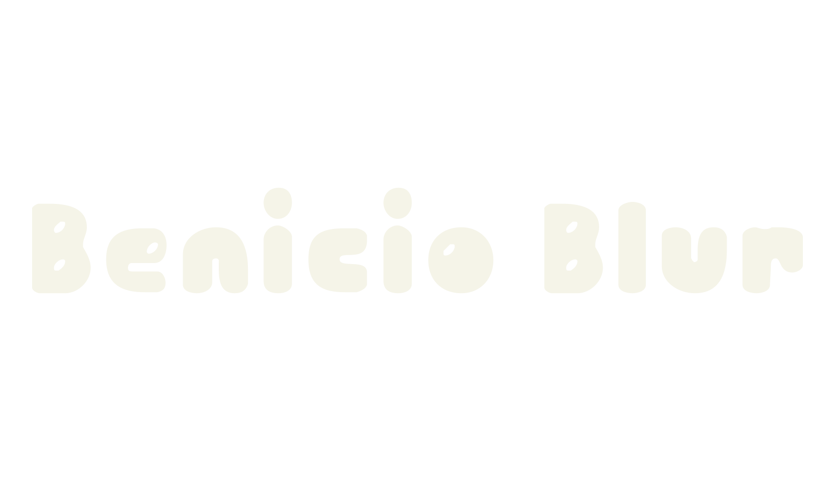 Benicio Blur, bubble font preview