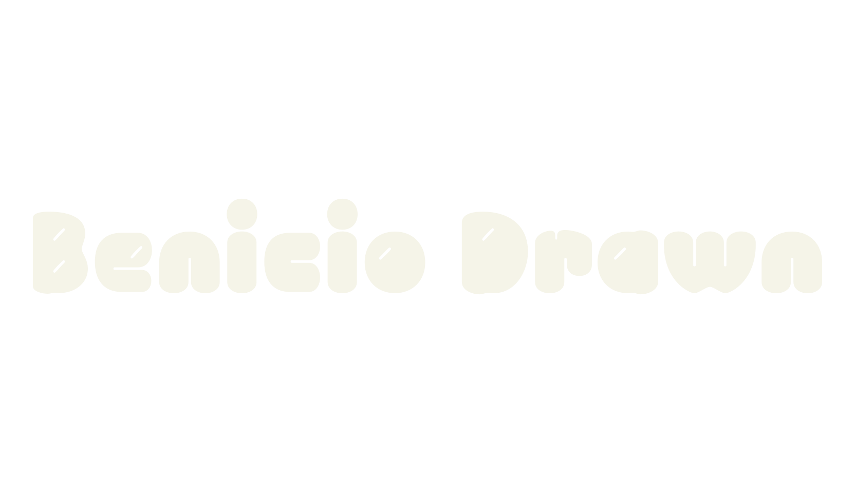 Benicio Drawn, bubble font preview