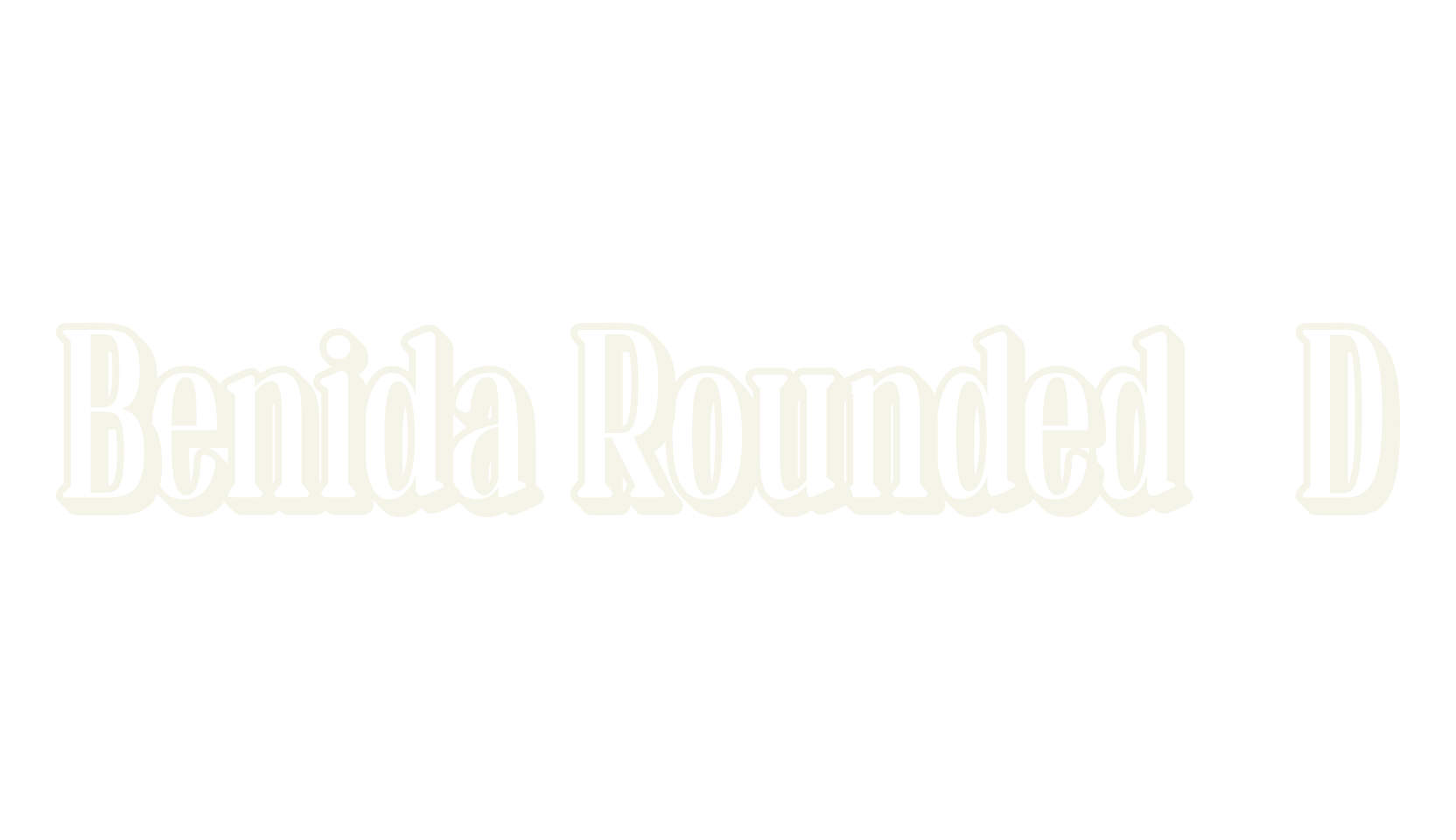 Benida Rounded 3D, 3d font preview