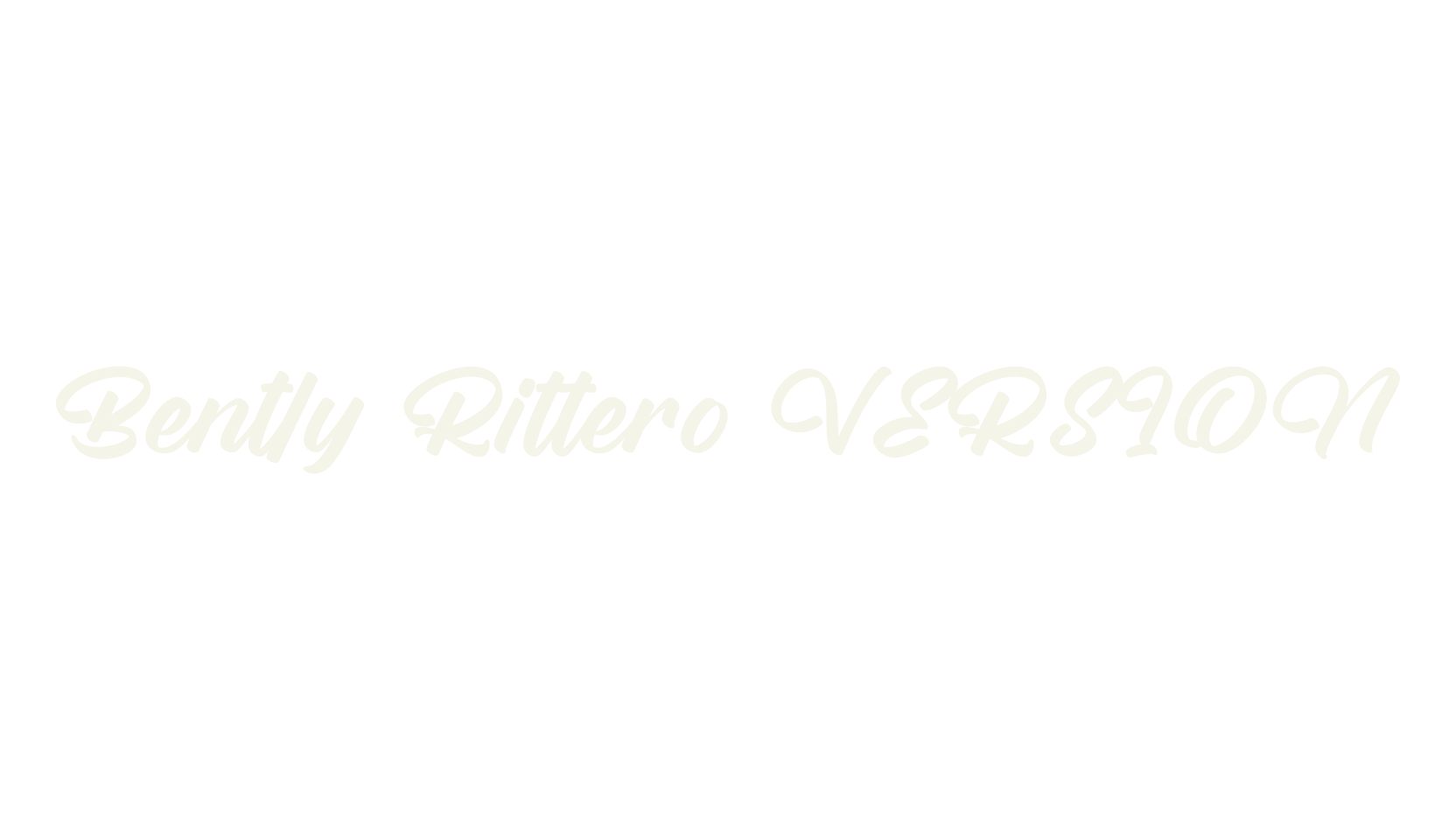 Bently Rittero VERSION, script font preview
