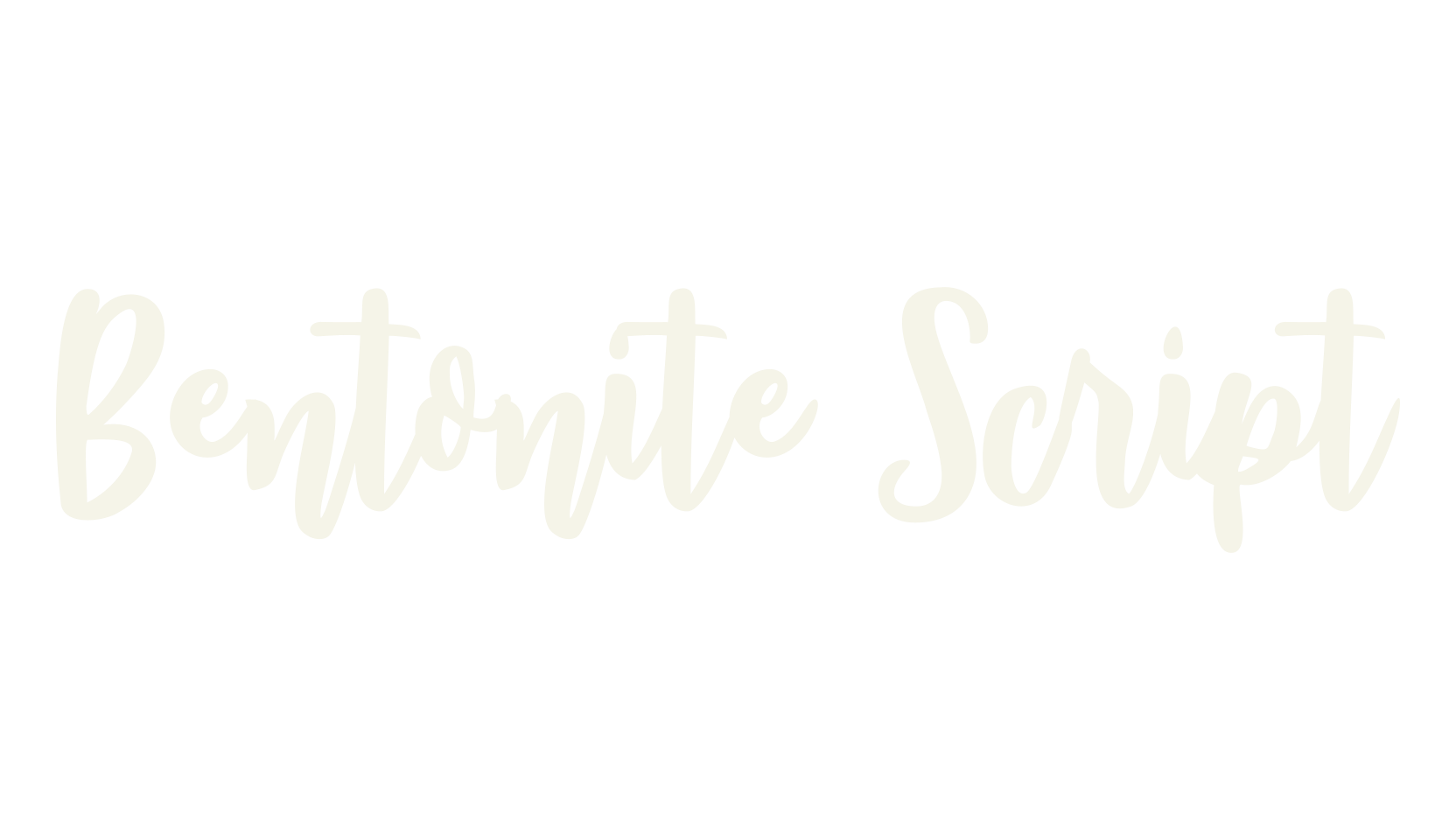 Bentonite Script, handwriting font preview