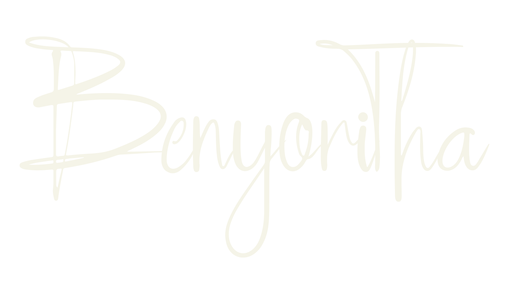 Benyoritha, signature font preview