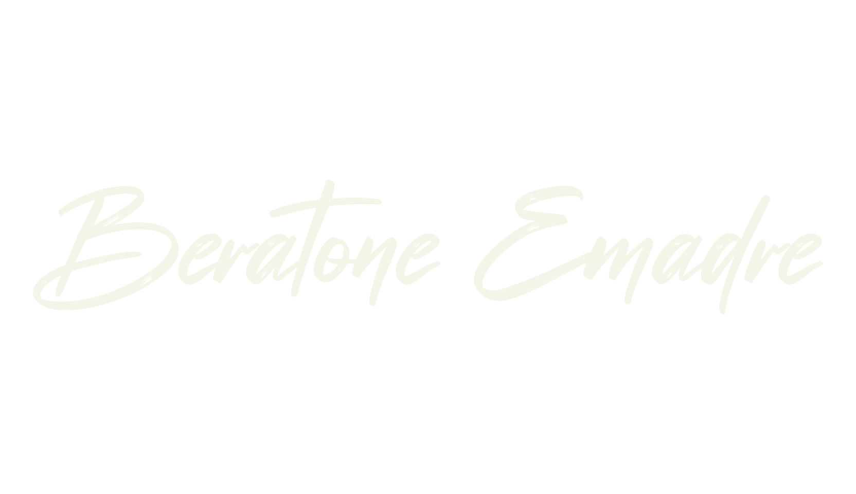 Beratone Emadre, brush font preview