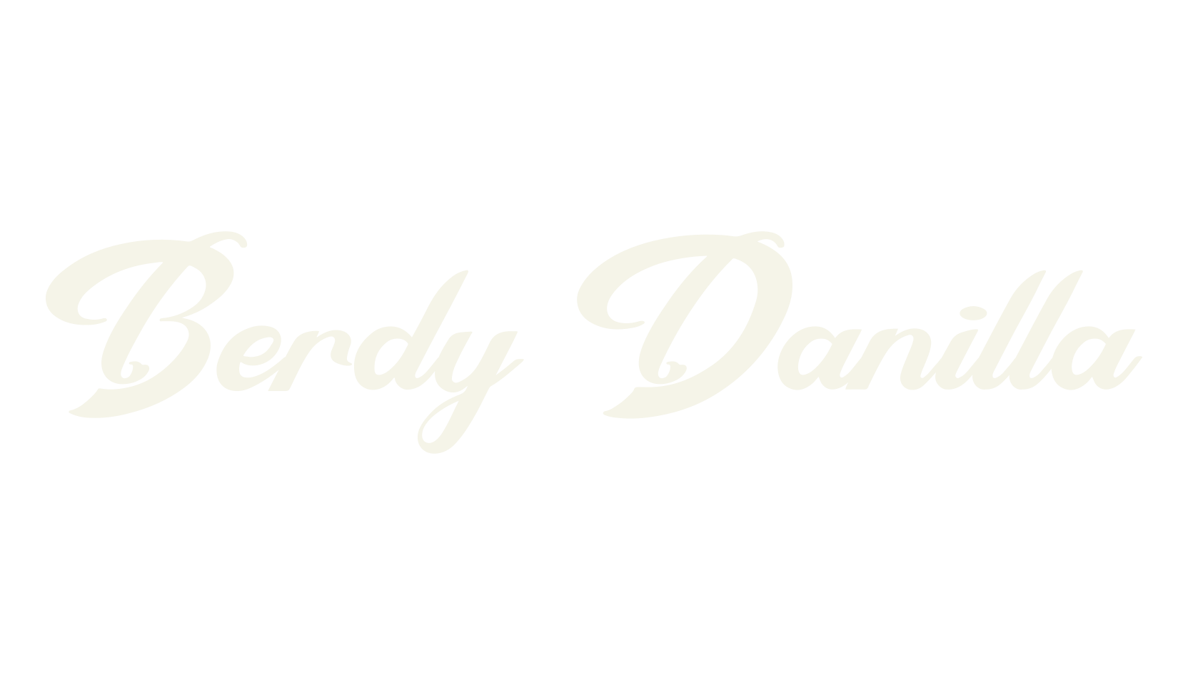 Berdy Danilla, cursive font preview
