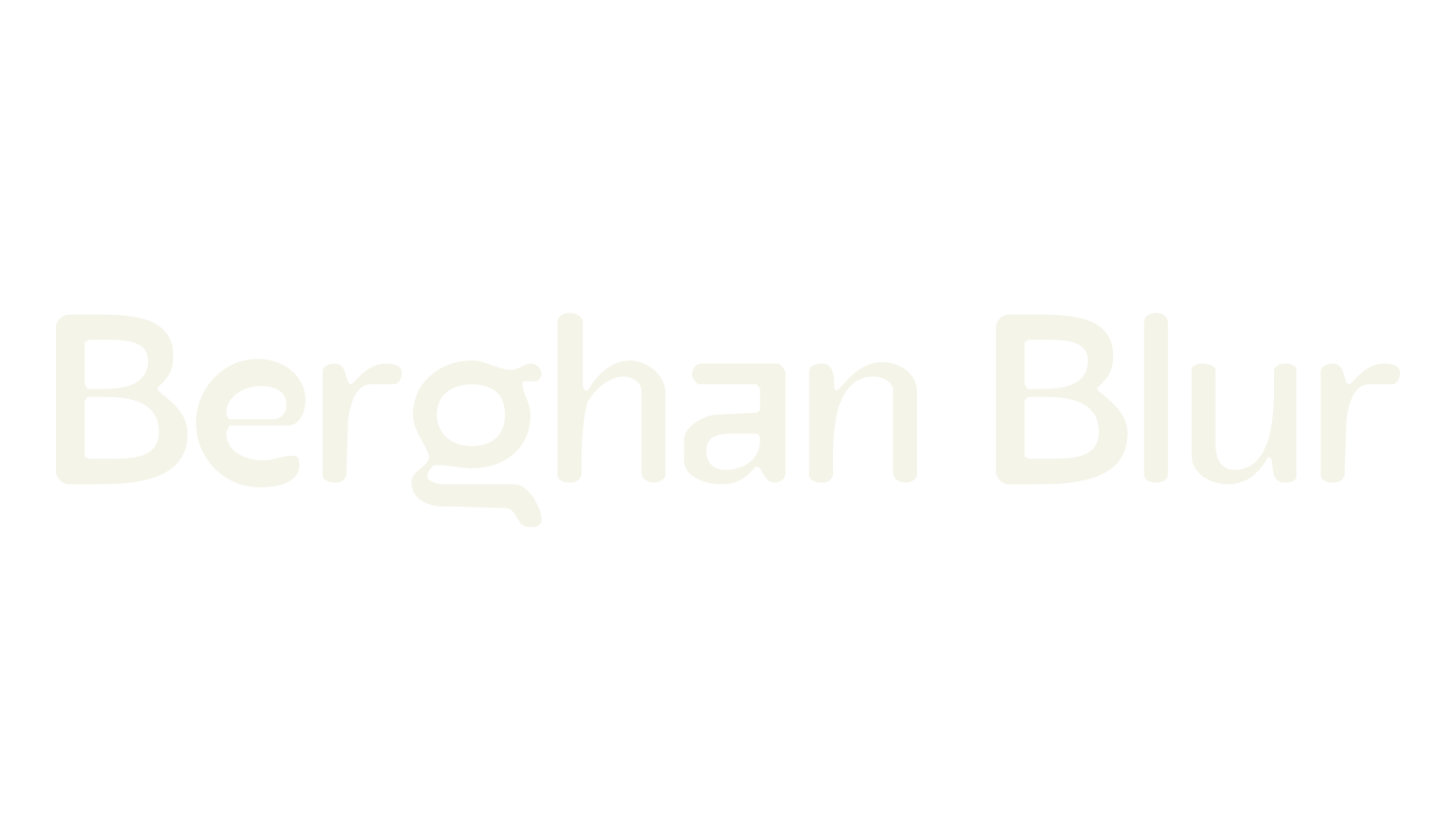 Berghan Blur, poster font preview