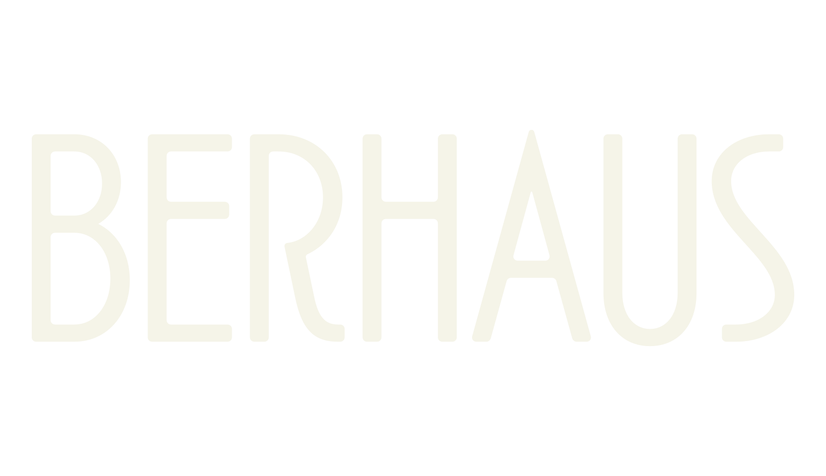 Berhaus, modern font preview