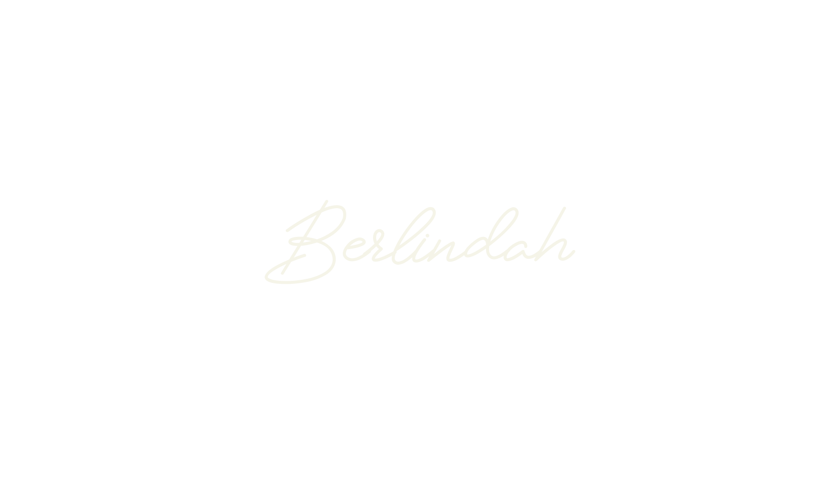 Berlindah, signature font preview