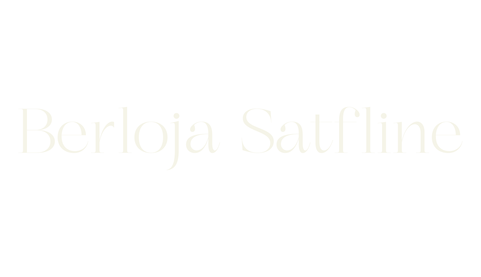Berloja Satfline, serif font preview