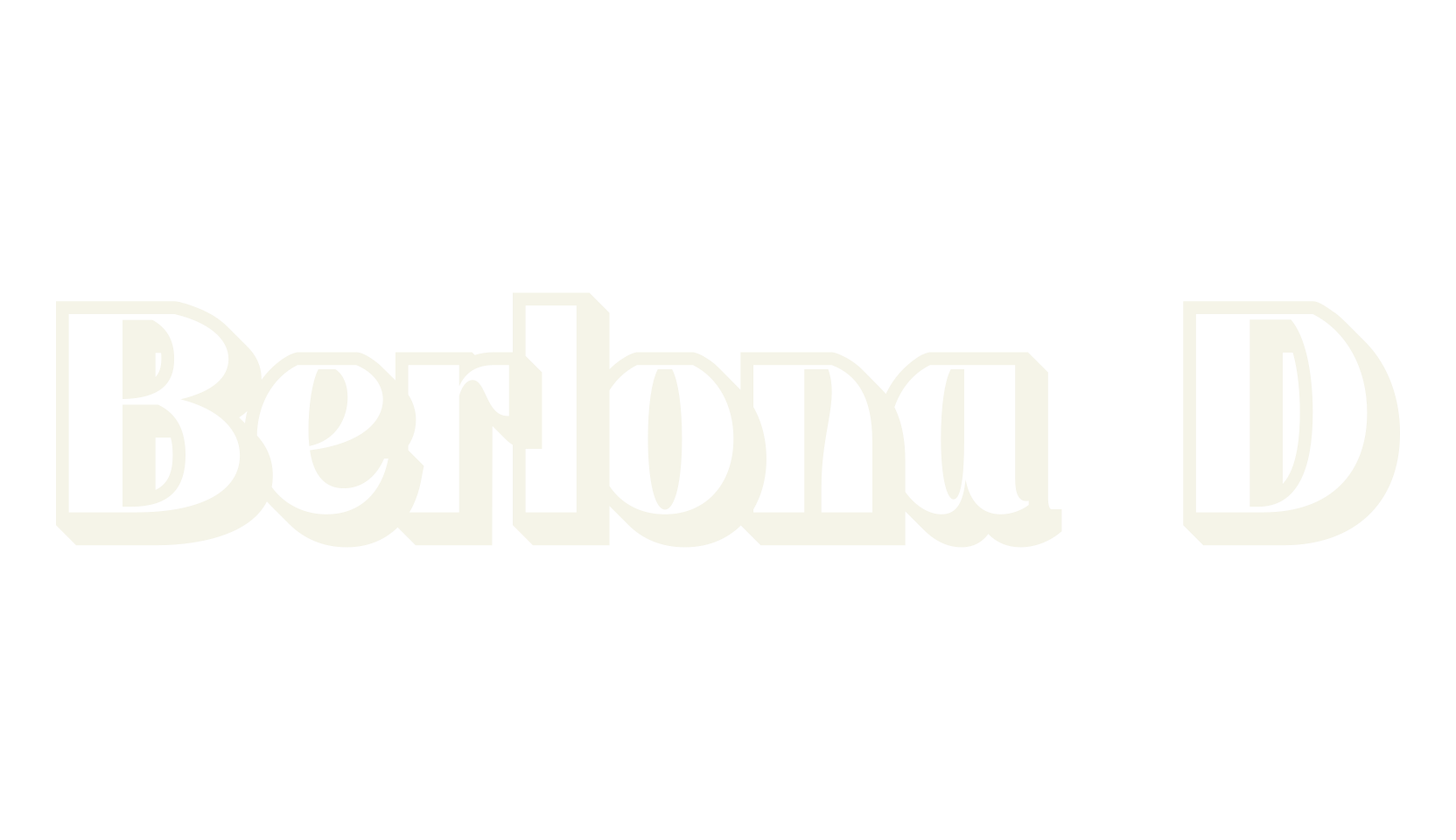Berlona 3D, album cover font preview