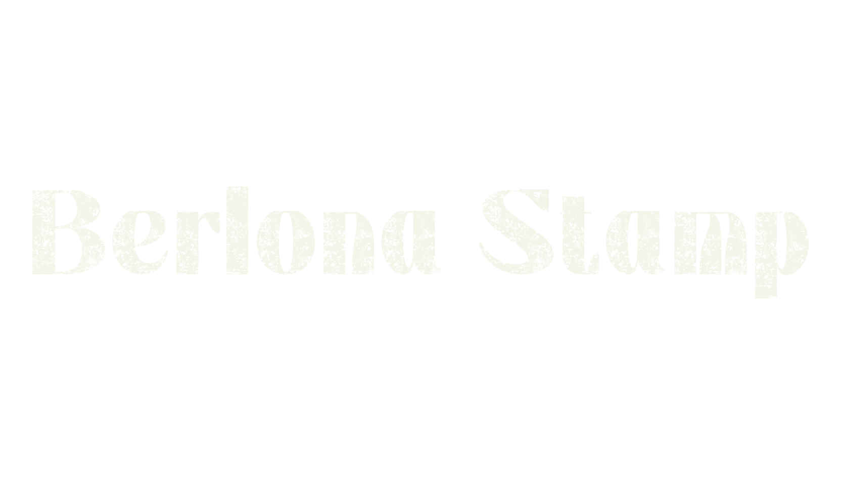 Berlona Stamp, stamp font preview