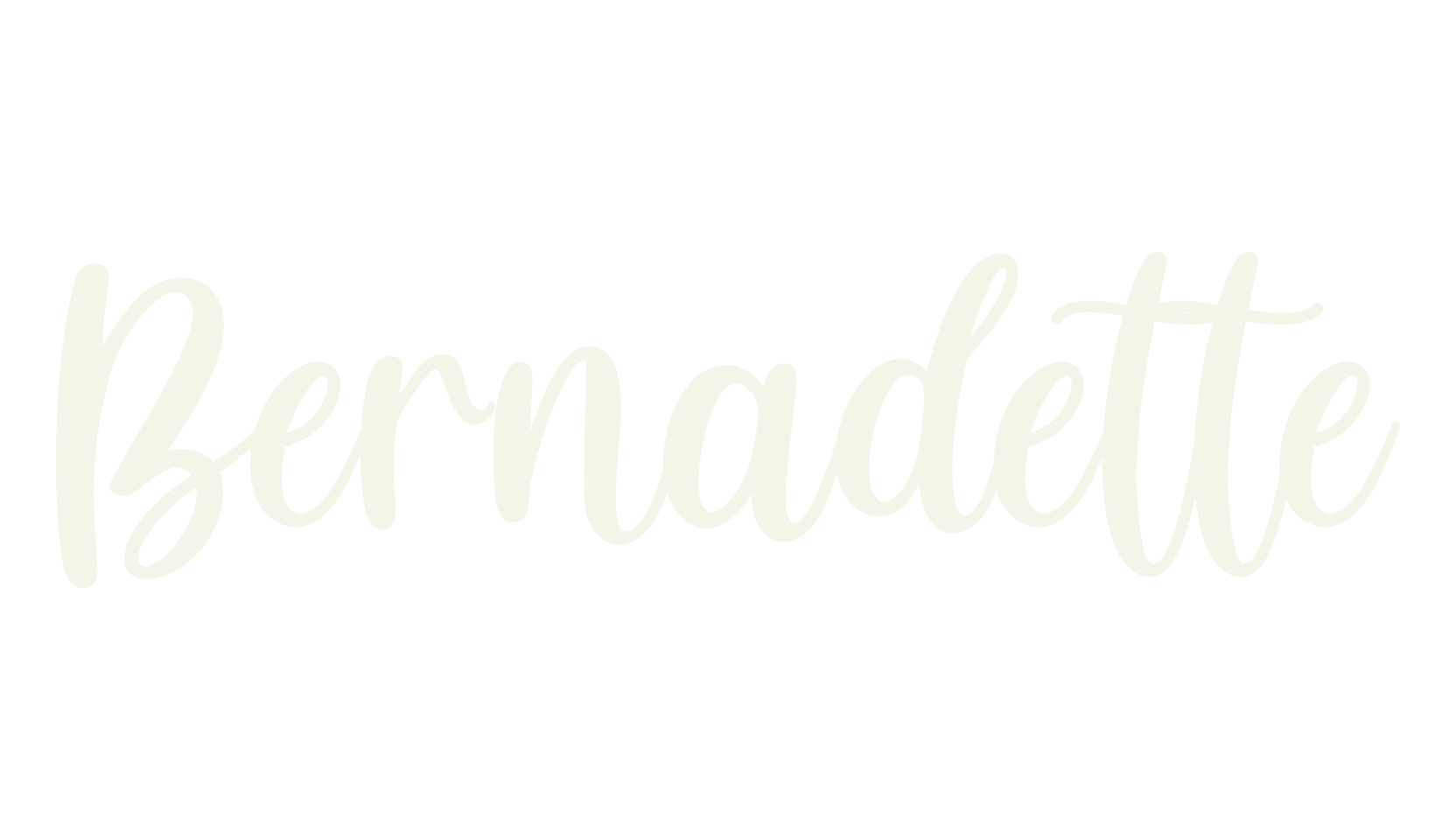 Bernadette, cursive font preview