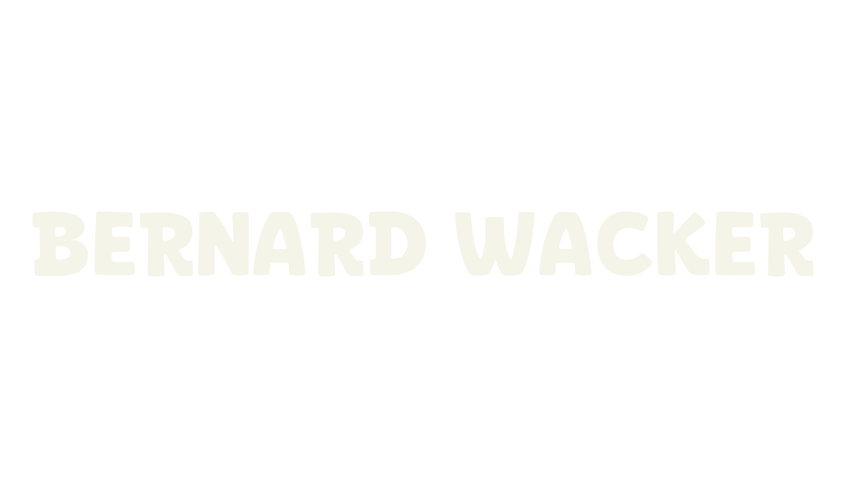BERNARD WACKER, serif font preview
