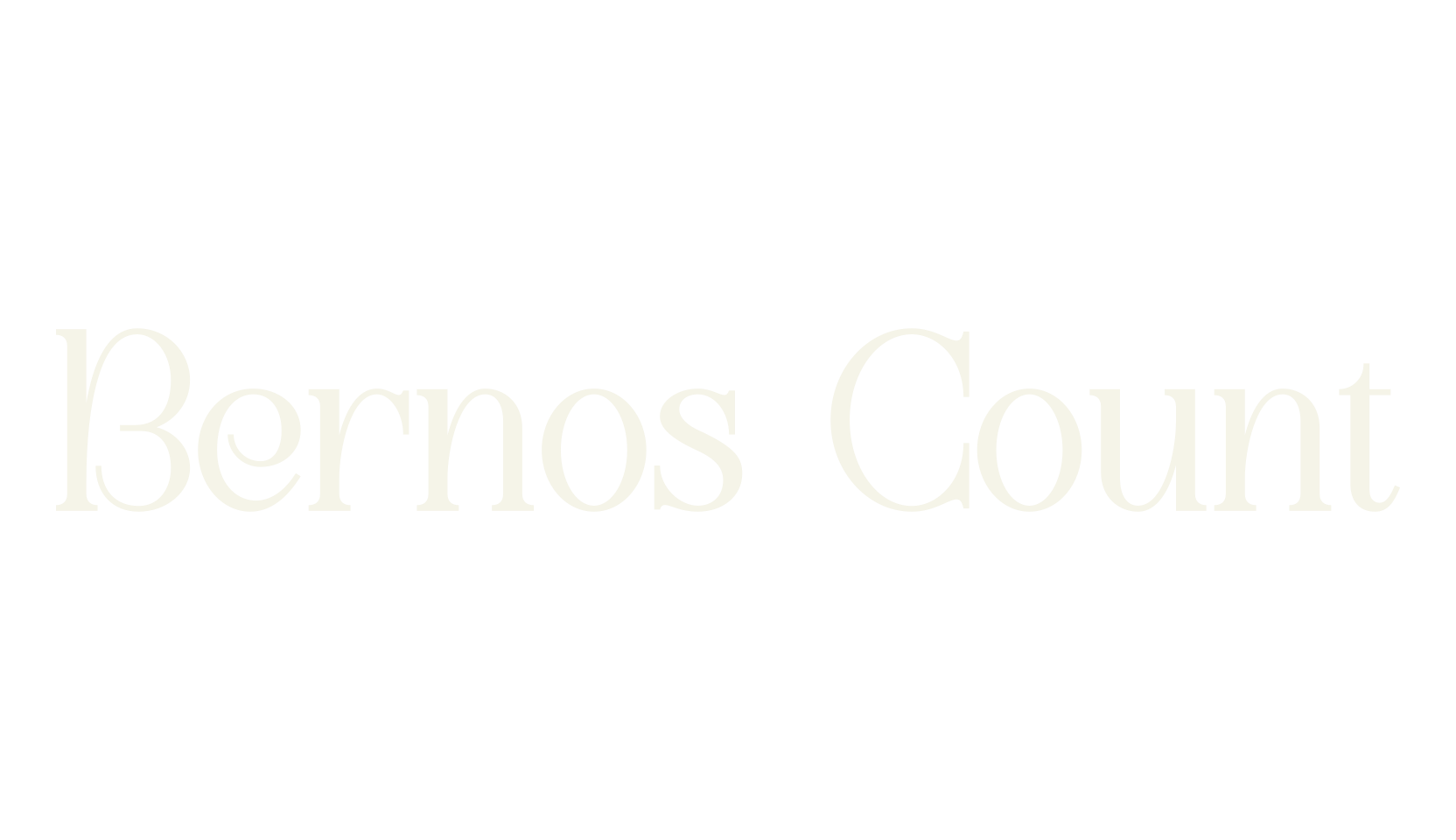 Bernos Count, luxury font preview