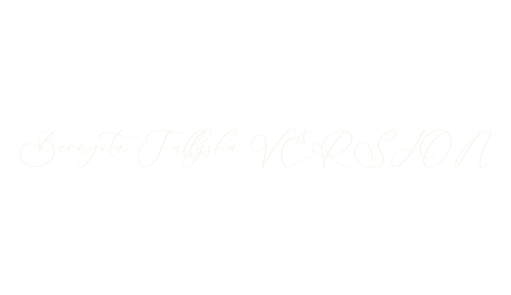 Bernyota Fallysha VERSION, script font preview