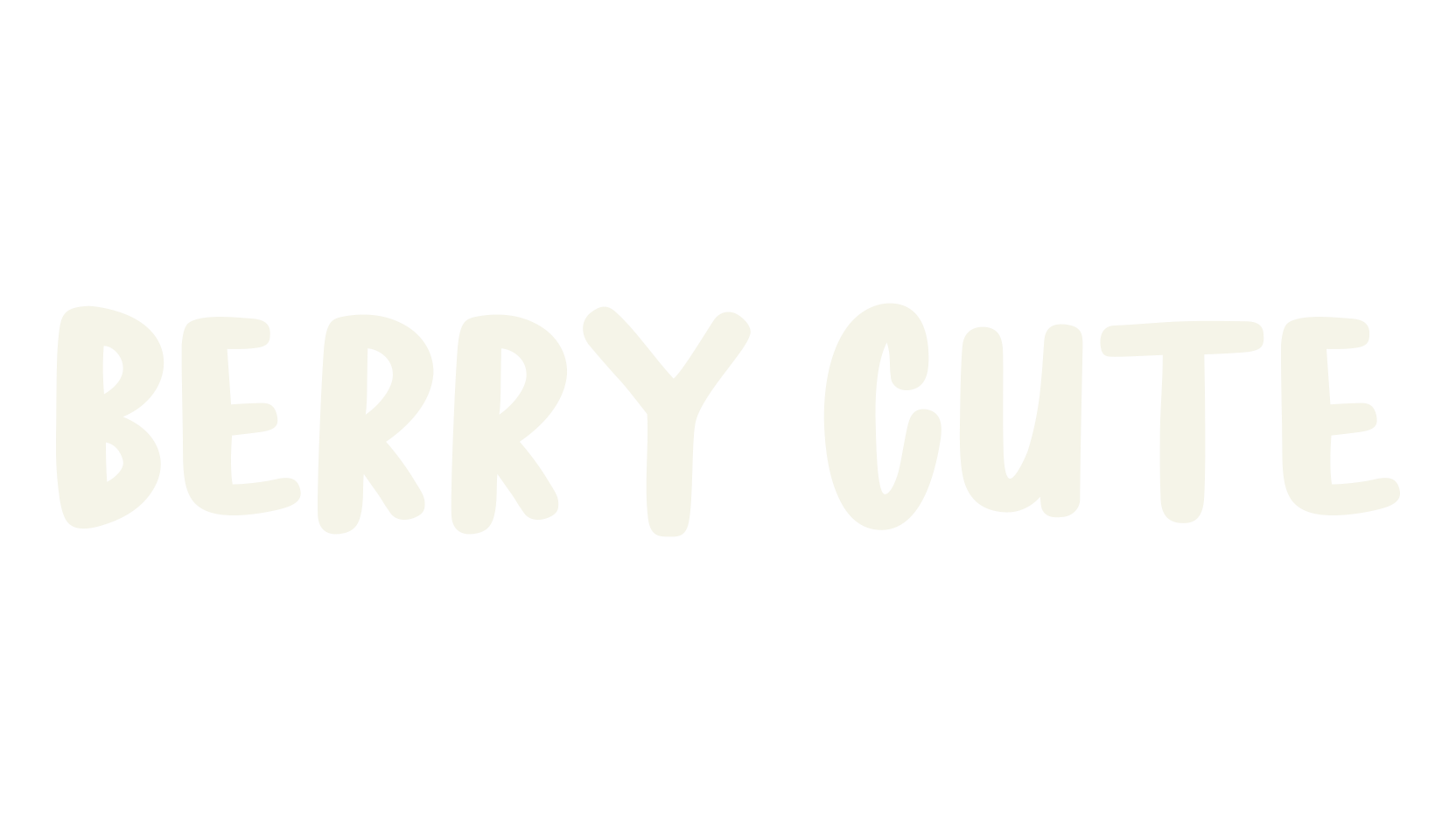 Berry Cute, cute font preview