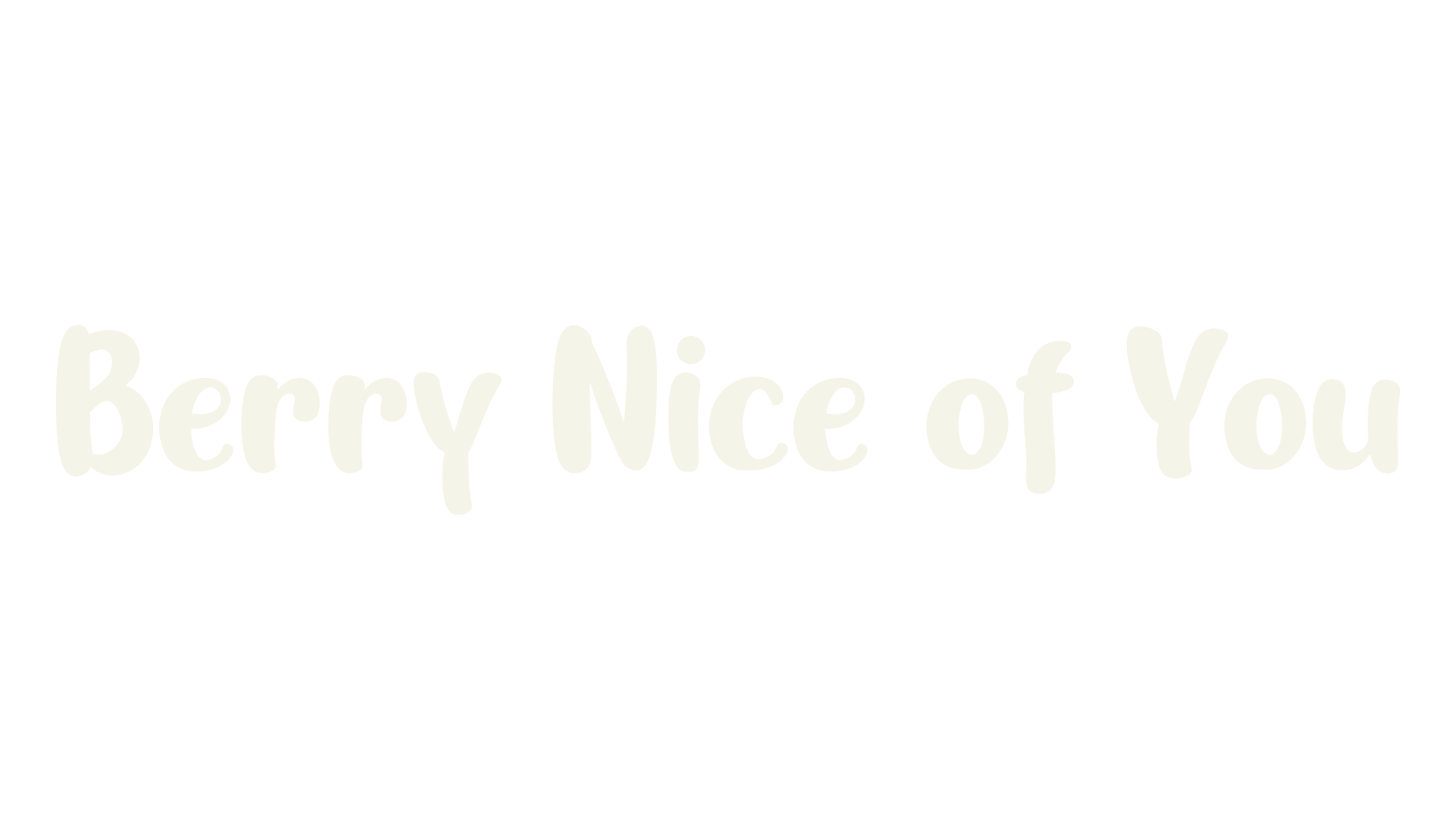 Berry Nice of You, cute font preview