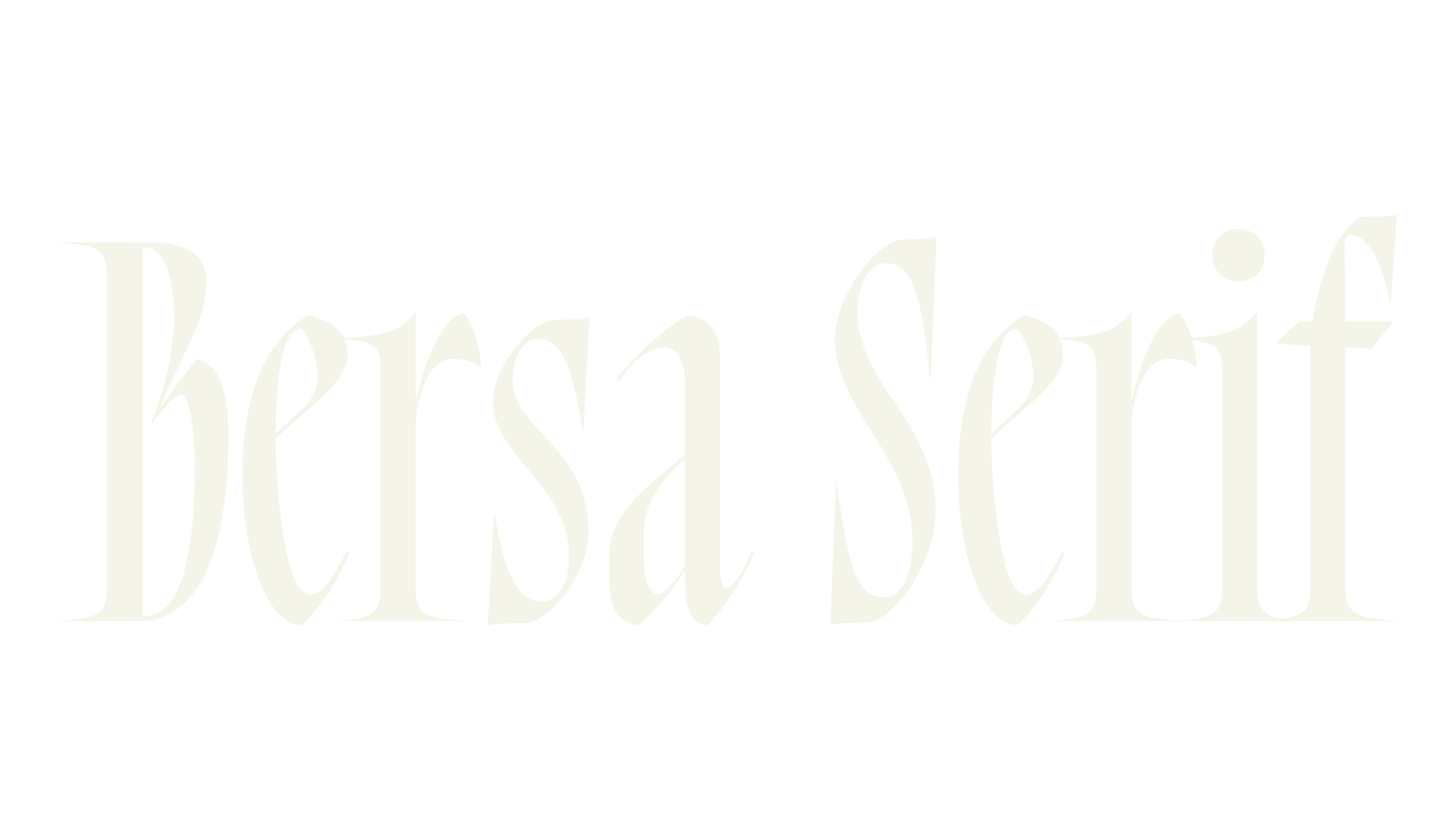 Bersa Serif, sharp font preview