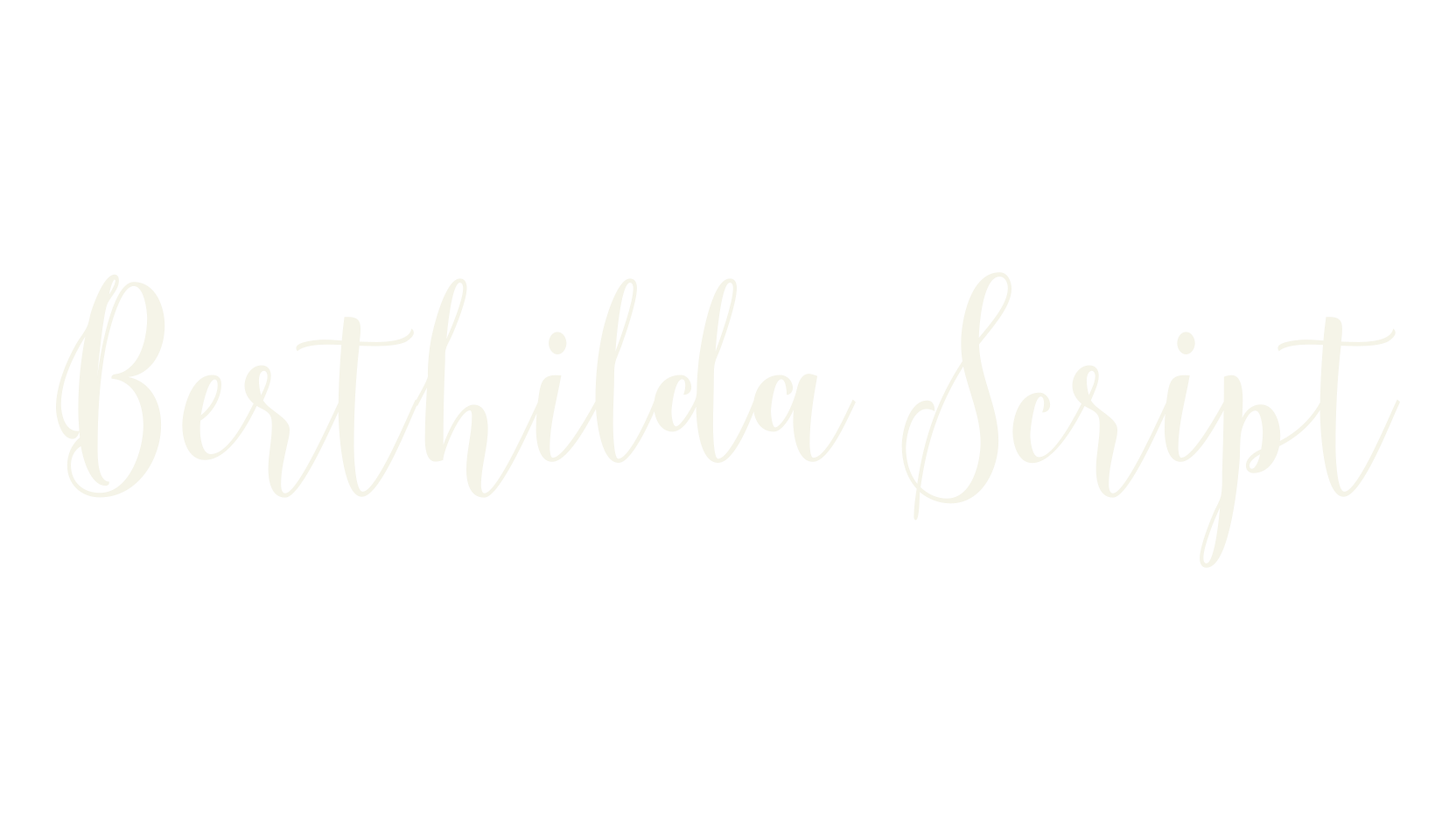 Berthilda Script, script font preview