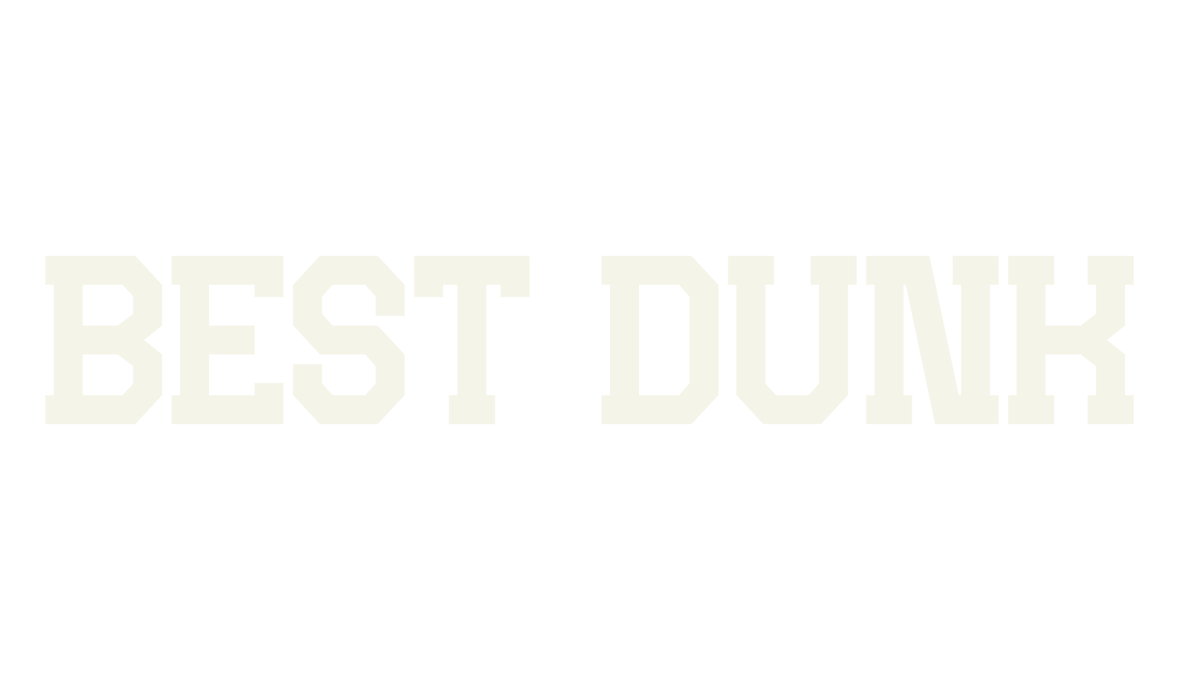 BEST DUNK, sports font preview