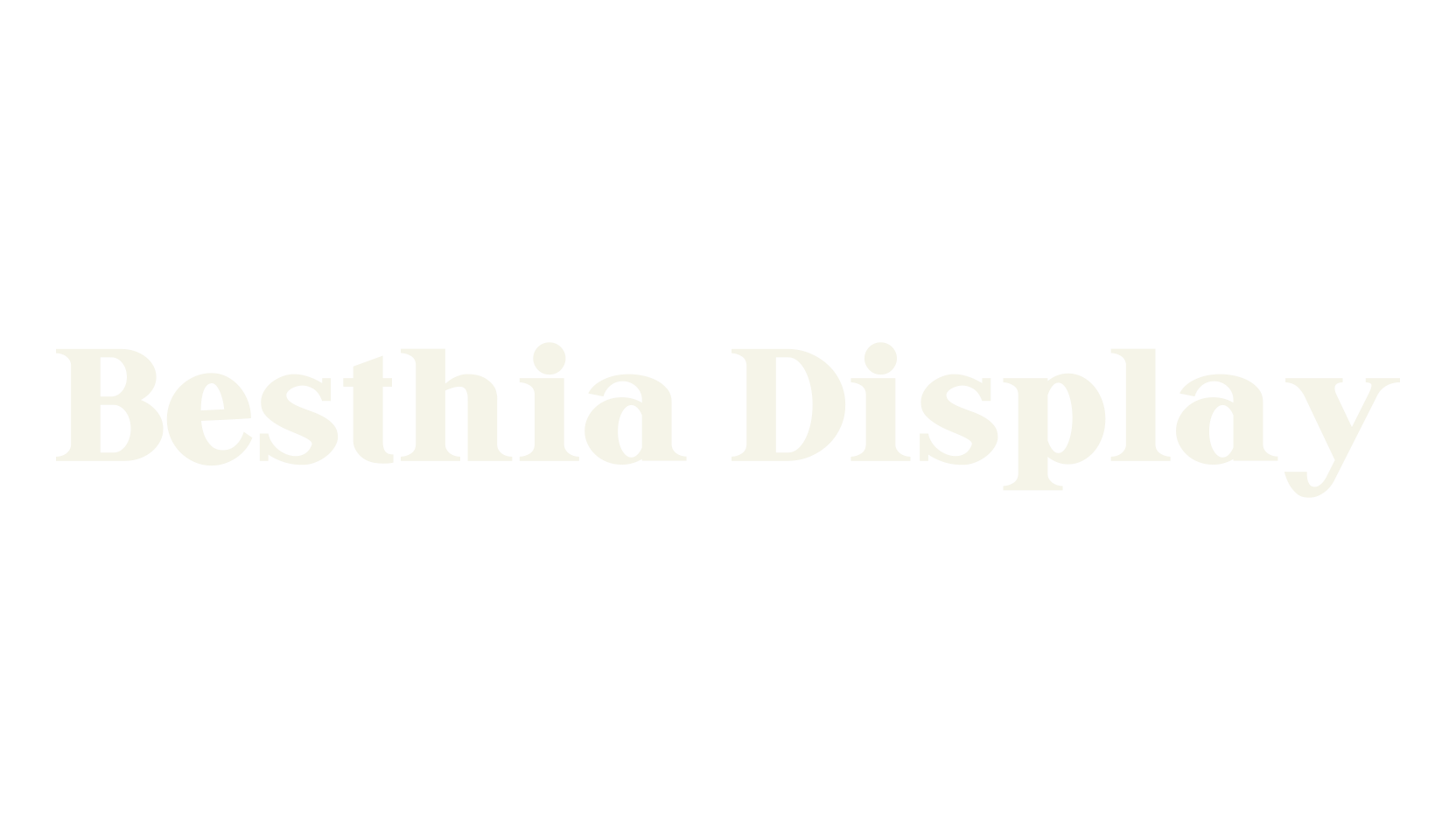 Besthia Display, display font preview