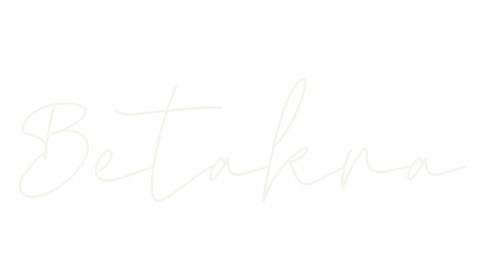 Betakra, cursive font preview