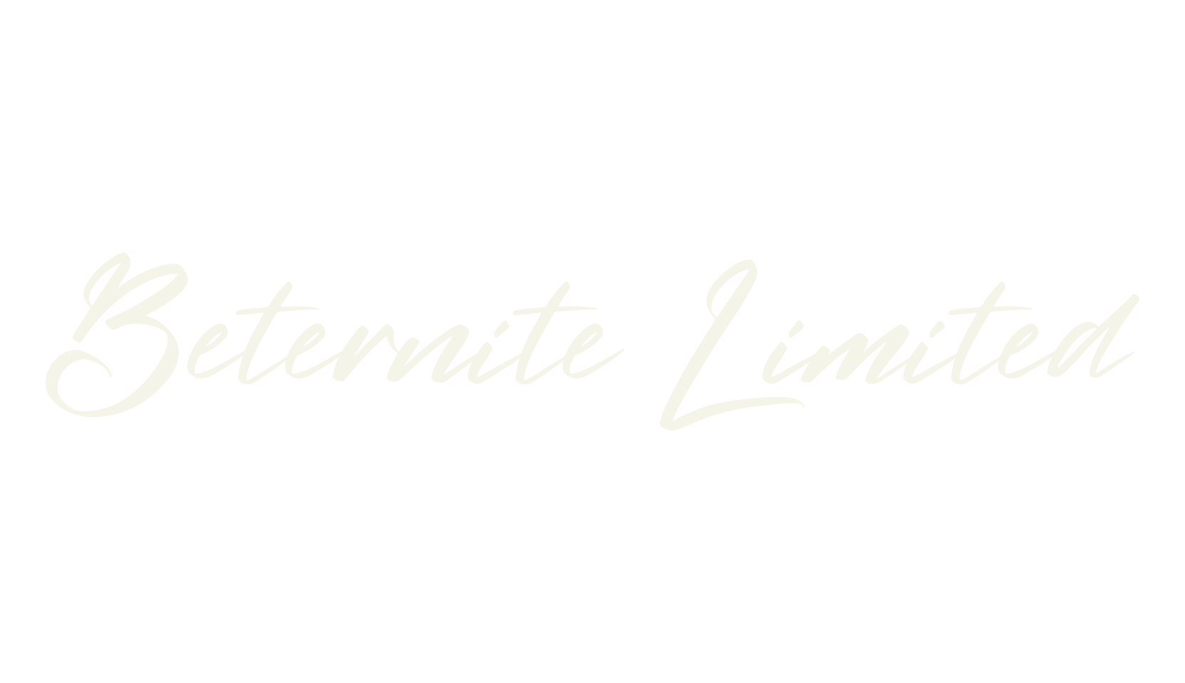 Beternite Limited, script font preview