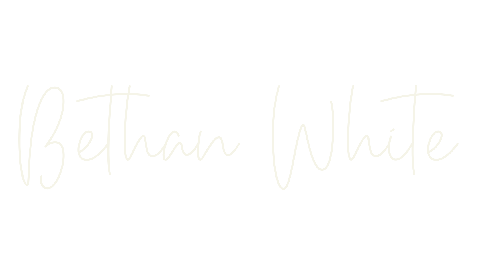 Bethan White, cursive font preview