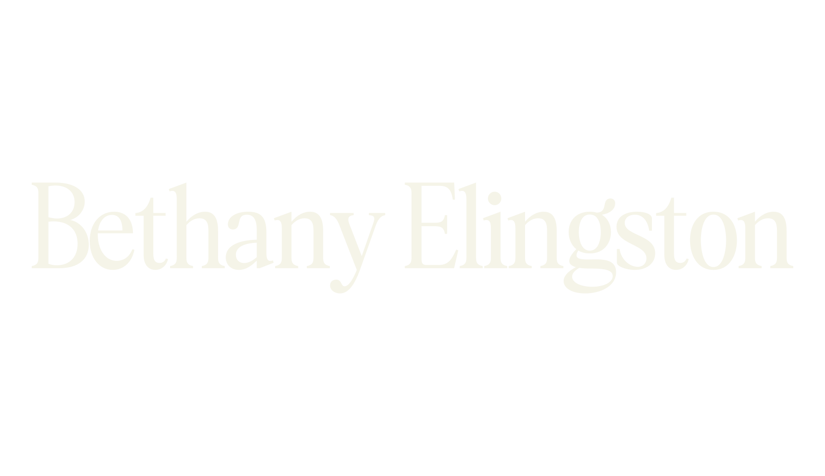 Bethany Elingston, condensed font preview